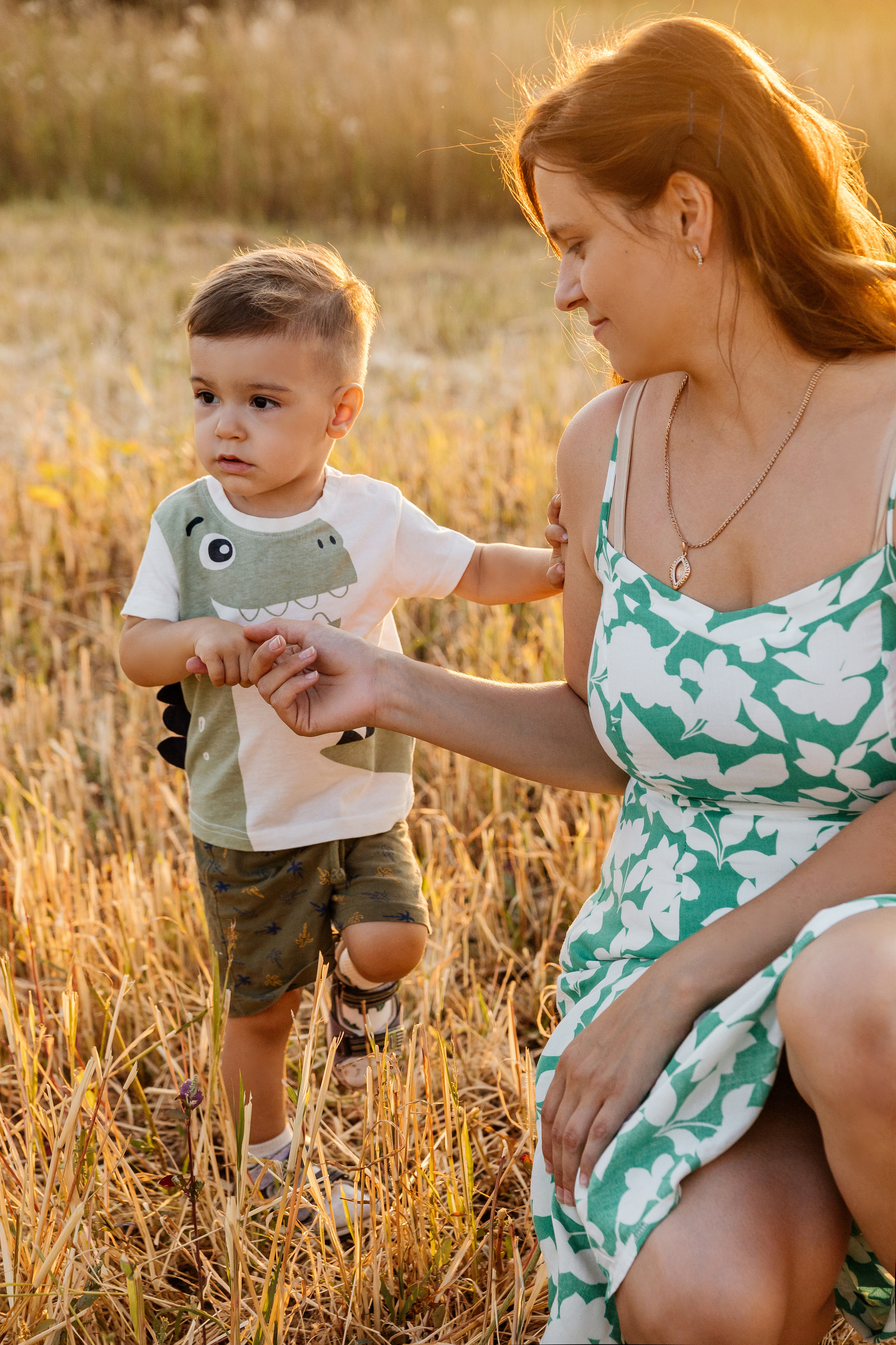Семейная съемка на закате. Екатерина с детьми. Фотограф Мурманск Лилия Маер