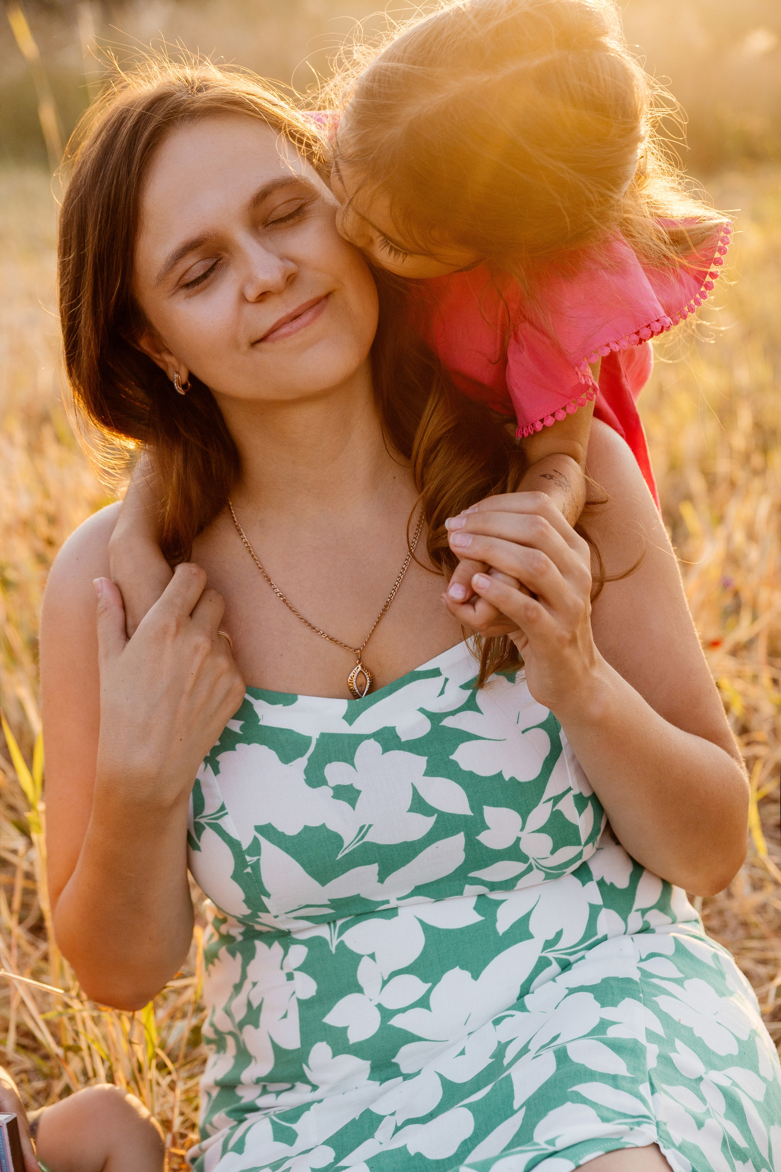 Семейная съемка на закате. Екатерина с детьми. Фотограф Мурманск Лилия Маер