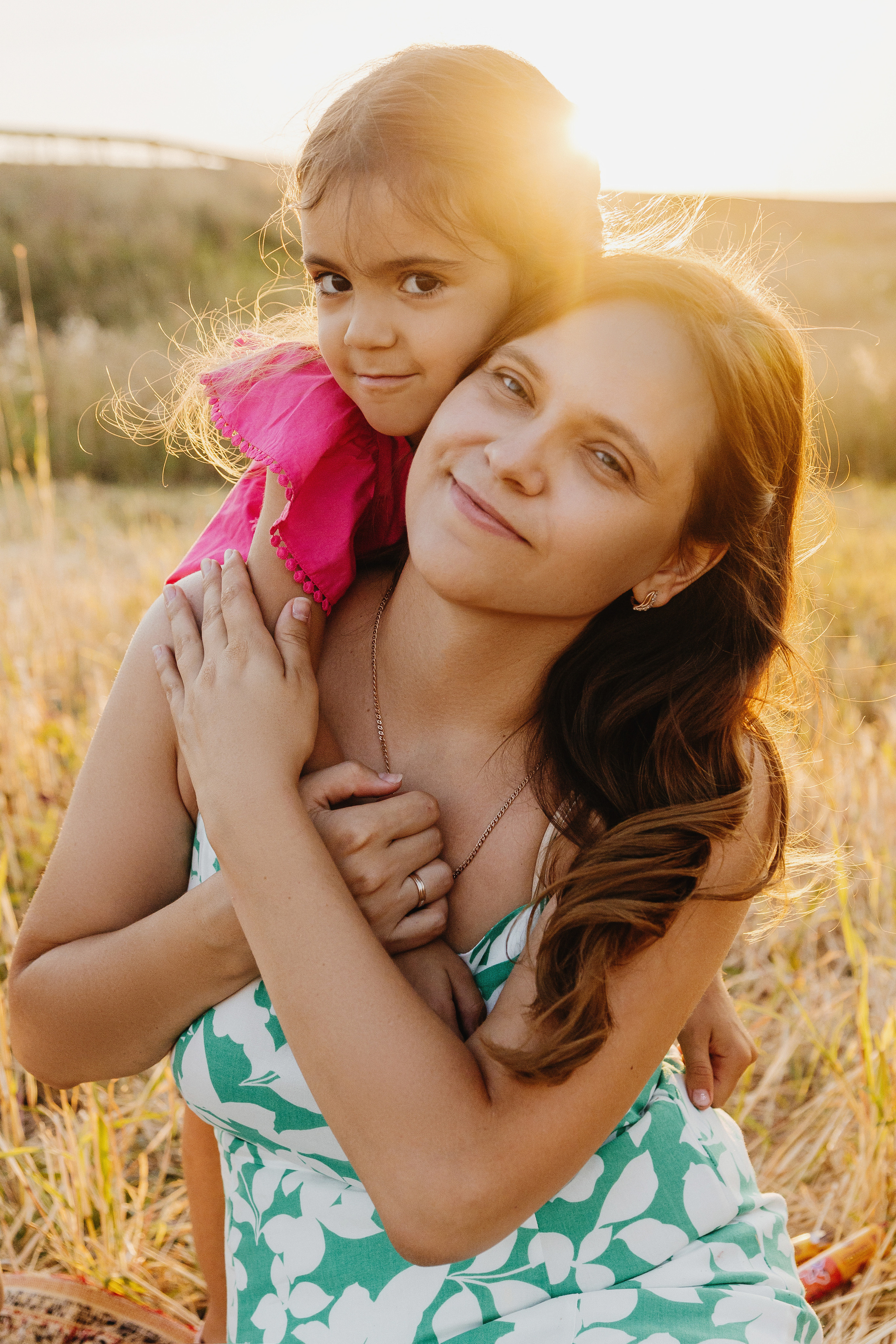 Семейная съемка на закате. Екатерина с детьми. Фотограф Мурманск Лилия Маер