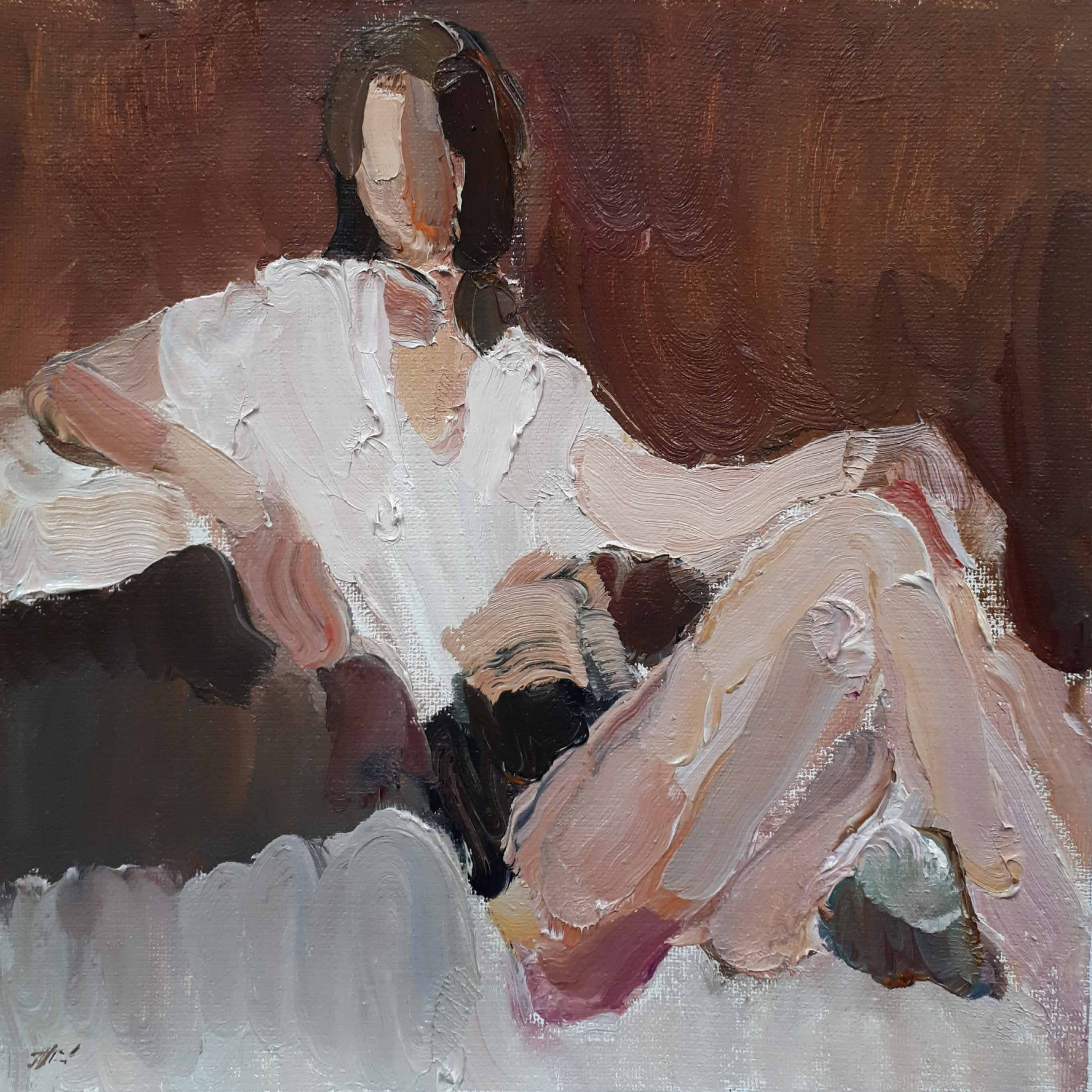 В студии. Художник Алексей Никольский