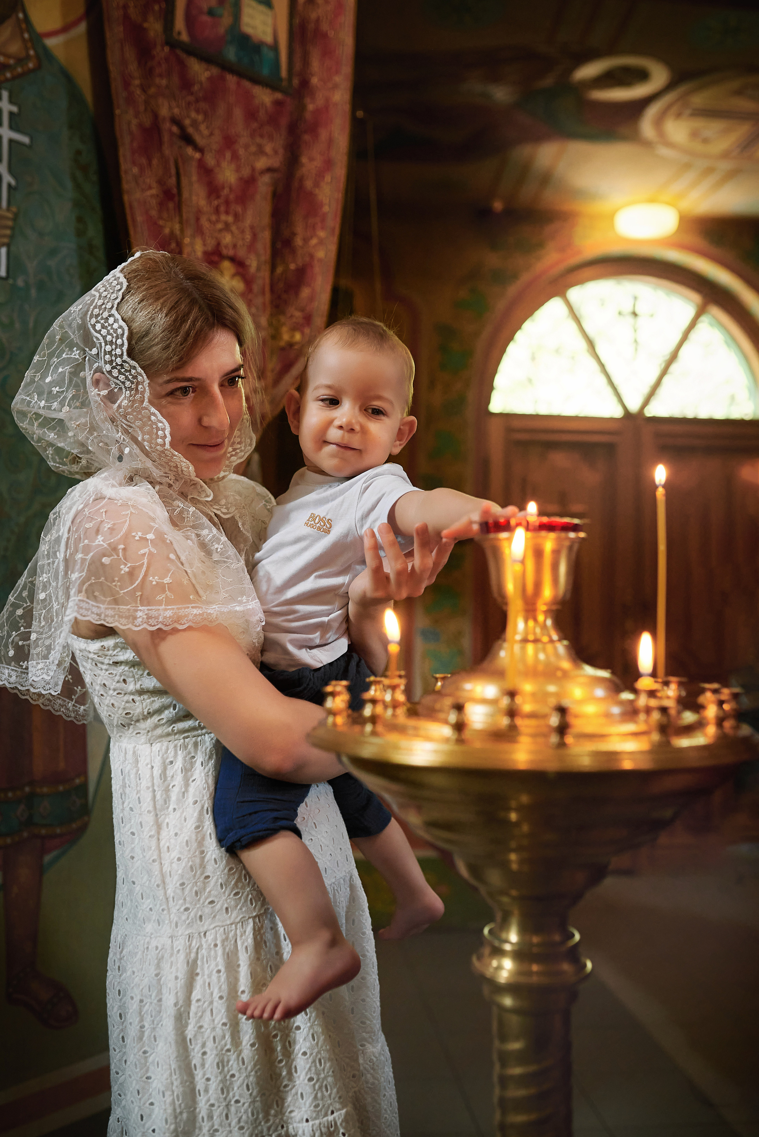 Крещение Льва в Храме Сергия Радонежского (Свято-Троицкий). Семейный фотограф в Ростове-на-Дону Татьяна Литвинова