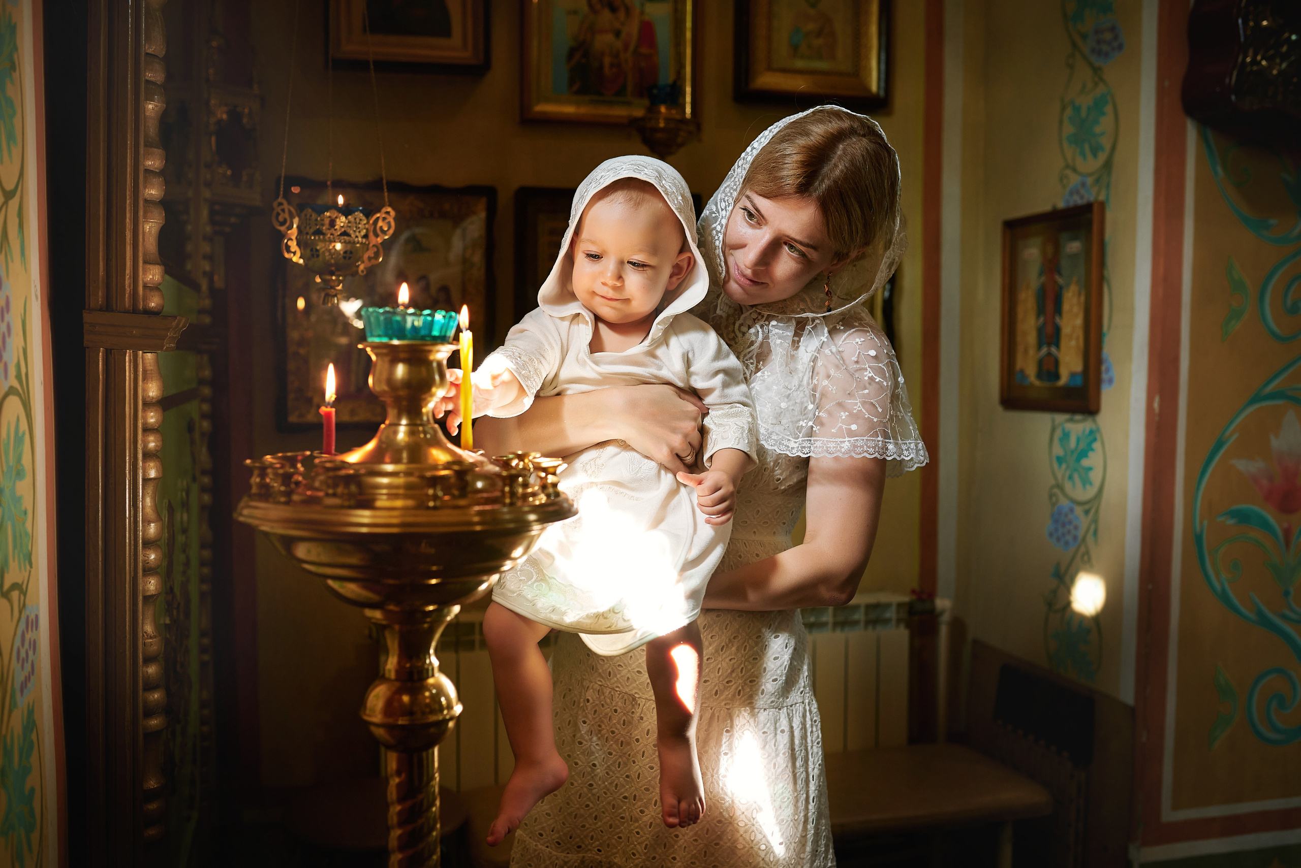 Крещение Льва в Храме Сергия Радонежского (Свято-Троицкий). Семейный фотограф в Ростове-на-Дону Татьяна Литвинова