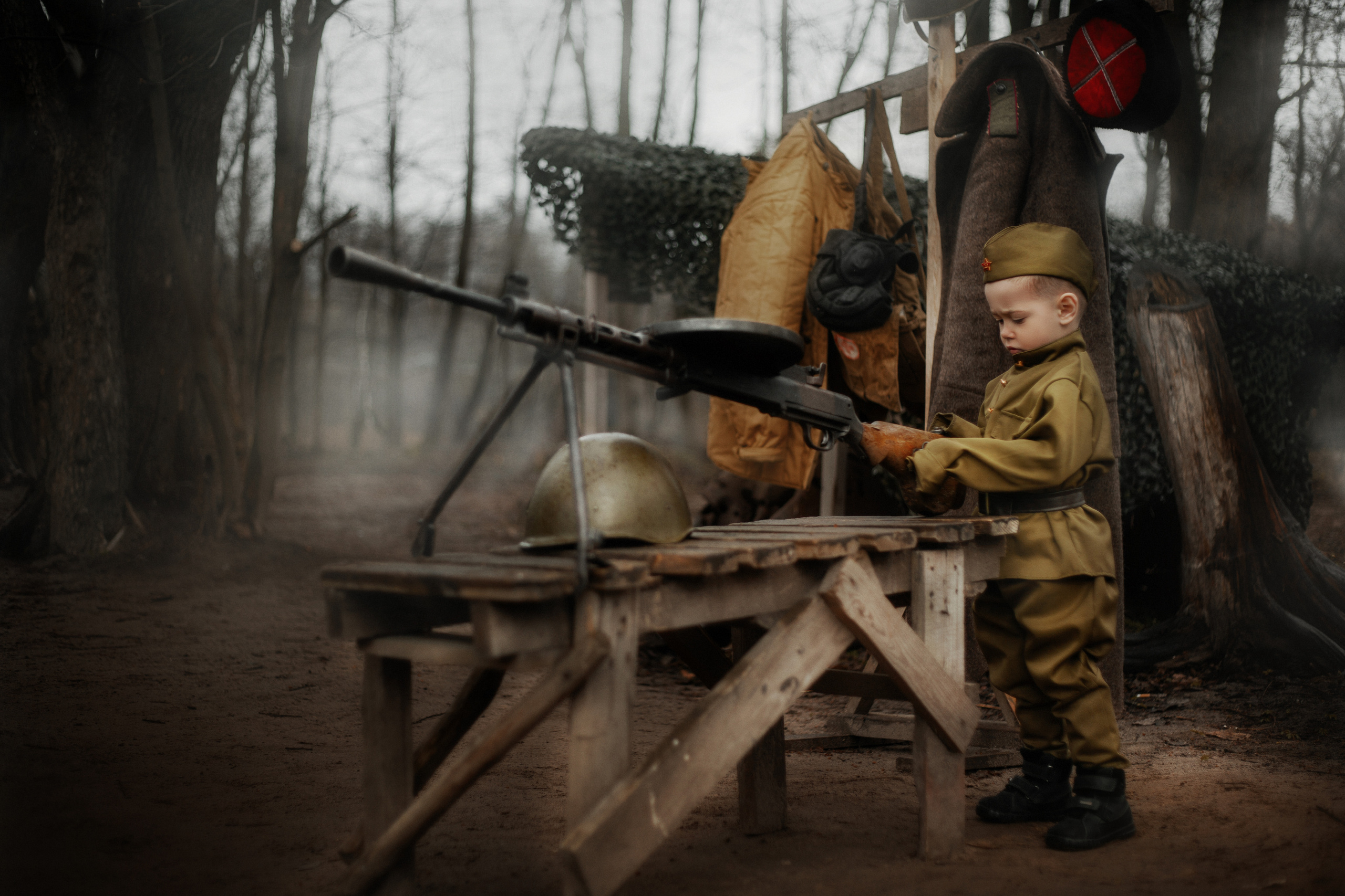 Фотосессия в военном стиле для малышей. Фотограф в Санкт-Петербурге и Ленинградской области Катя Нугу