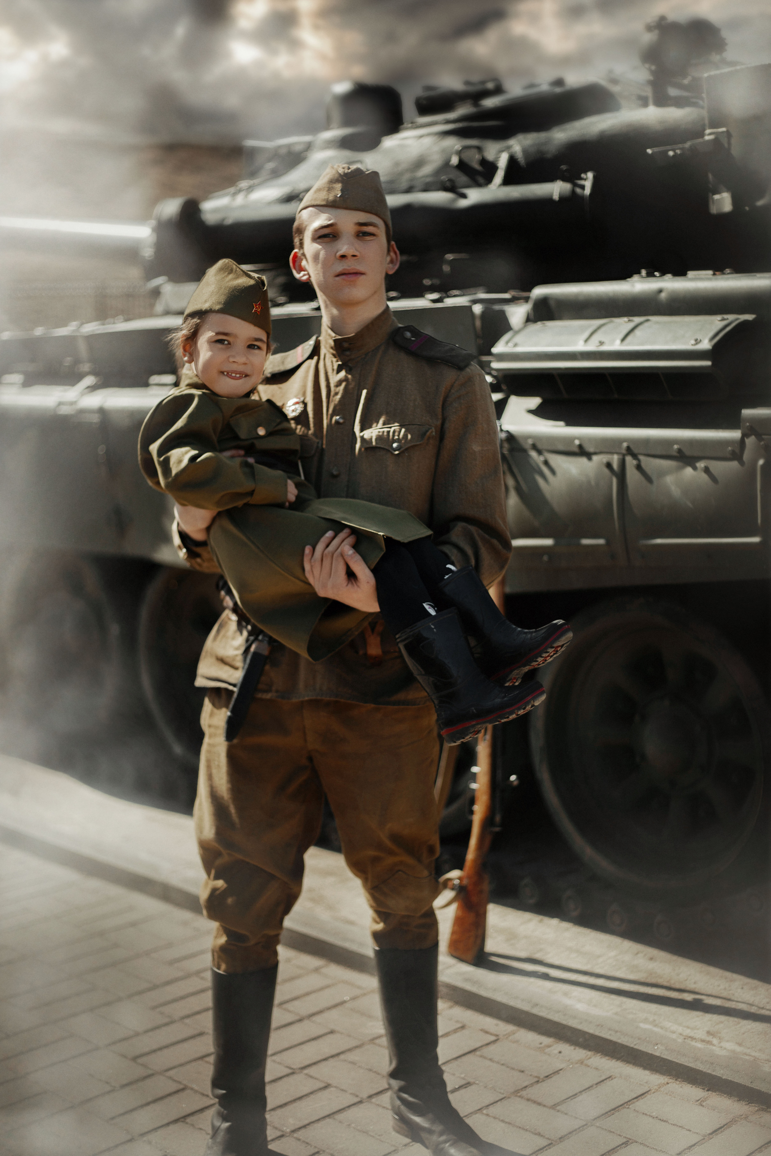 Детская фотосессия в военном стиле. Фотограф в Санкт-Петербурге и Ленинградской области Катя Нугу