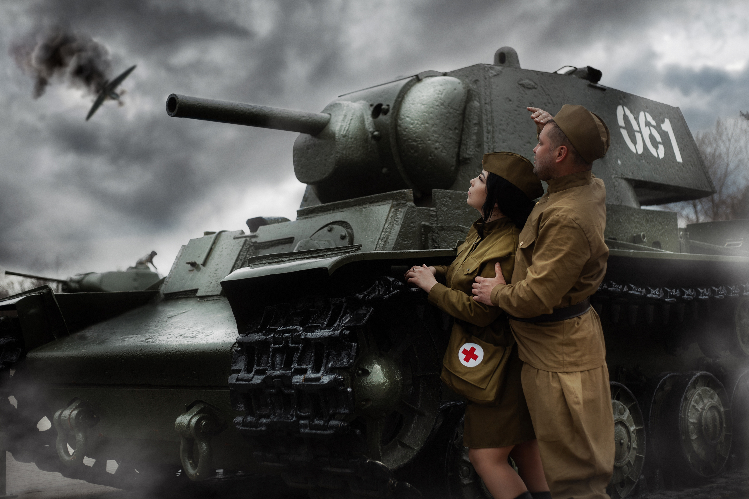 Снежана и Иван фотосессия ко Дню победы. Фотограф в Санкт-Петербурге и Ленинградской области Катя Нугу