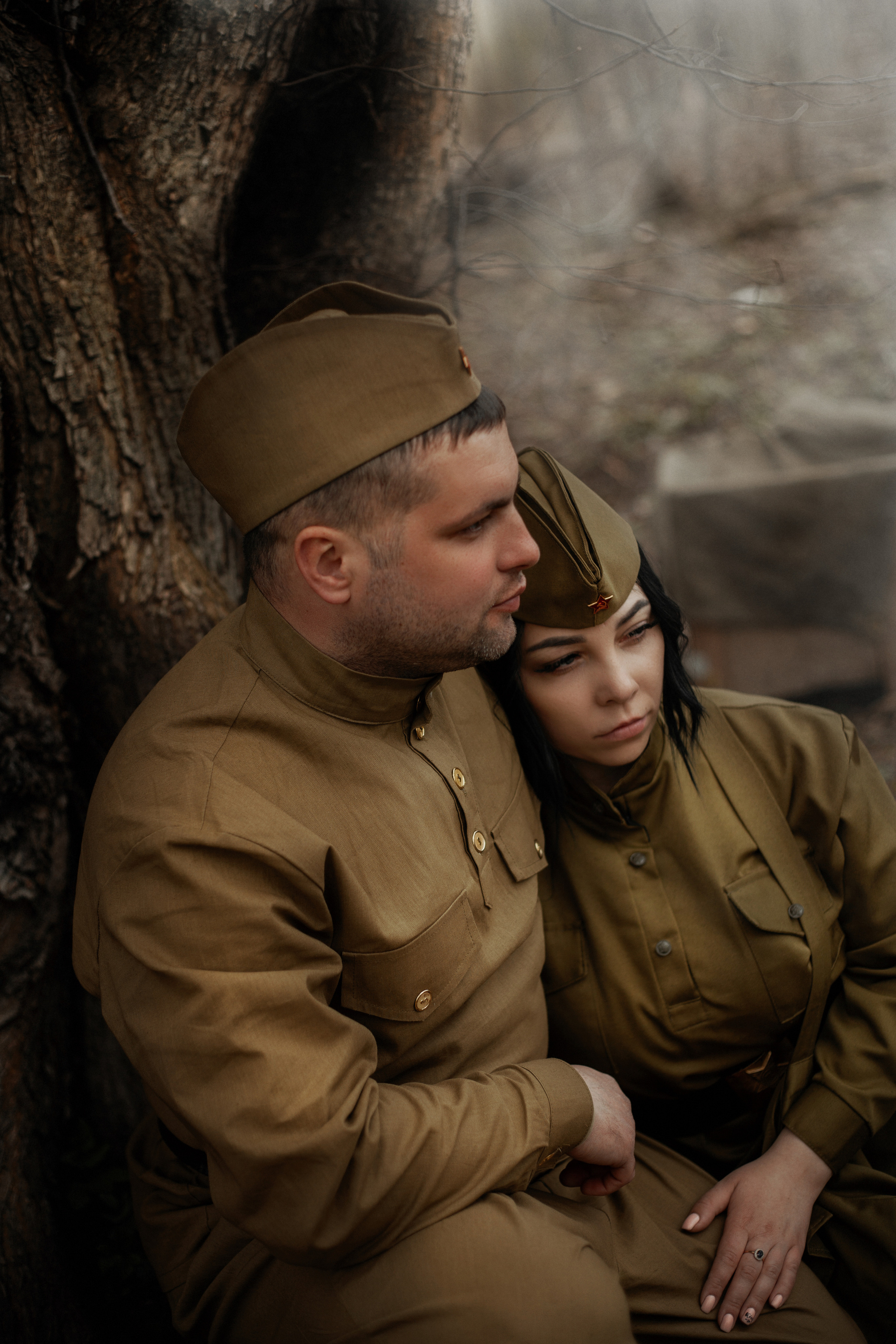 Снежана и Иван фотосессия ко Дню победы. Фотограф в Санкт-Петербурге и Ленинградской области Катя Нугу