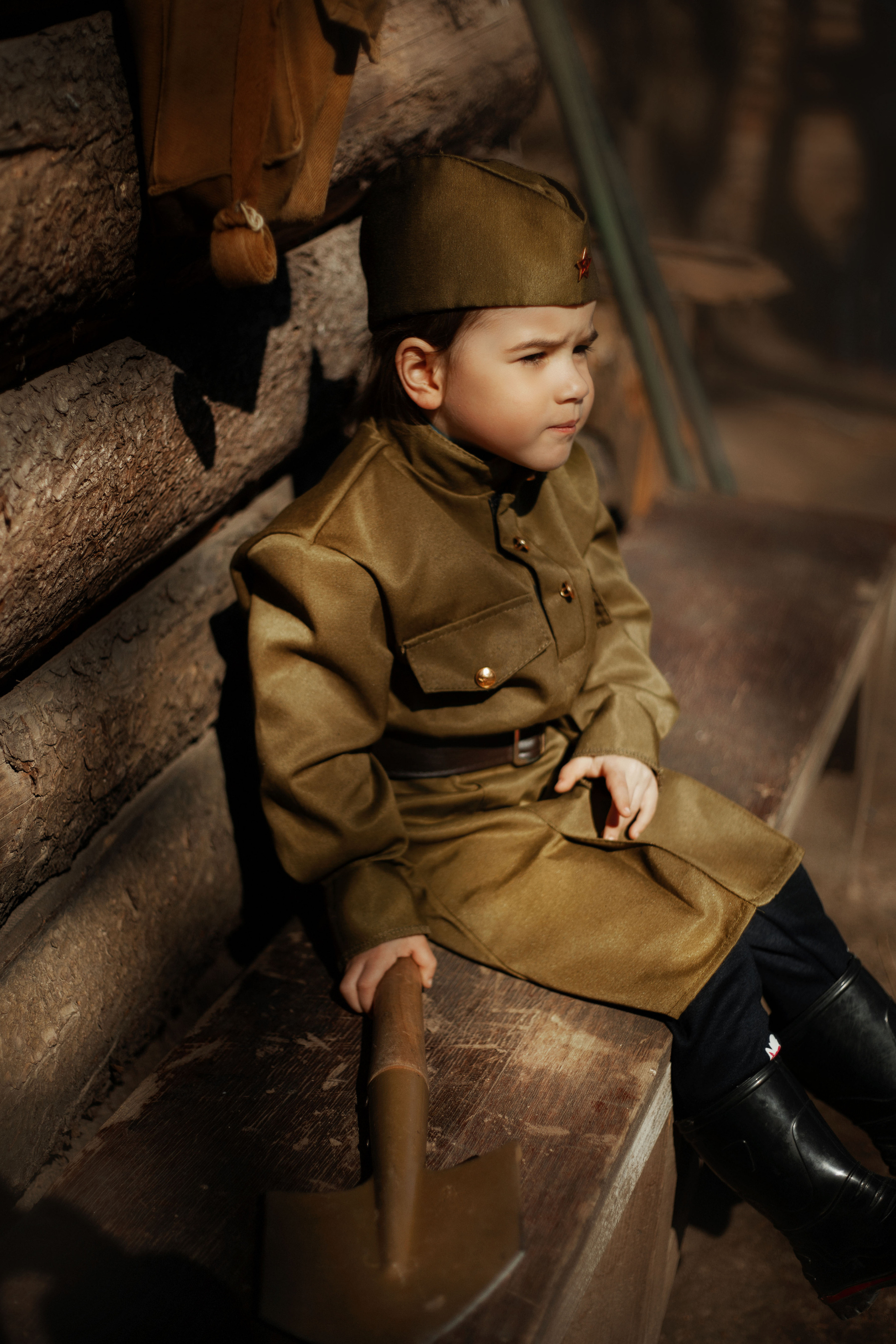 Детская фотосессия в военном стиле. Фотограф в Санкт-Петербурге и Ленинградской области Катя Нугу