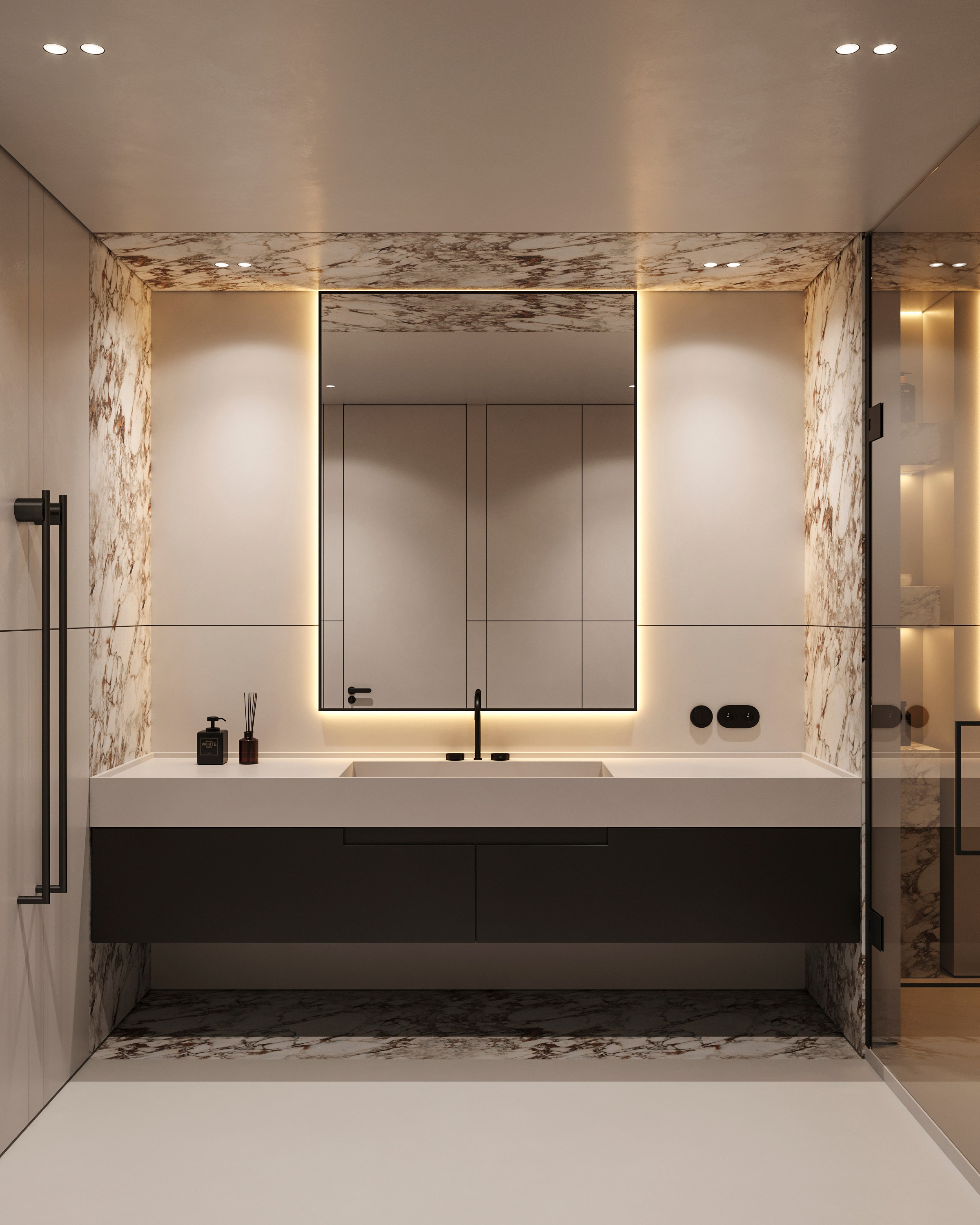 GOLD MARBLE | DESIGNER ANNE KIREEVA. Interior Visualization by Valerie Stetyukevich