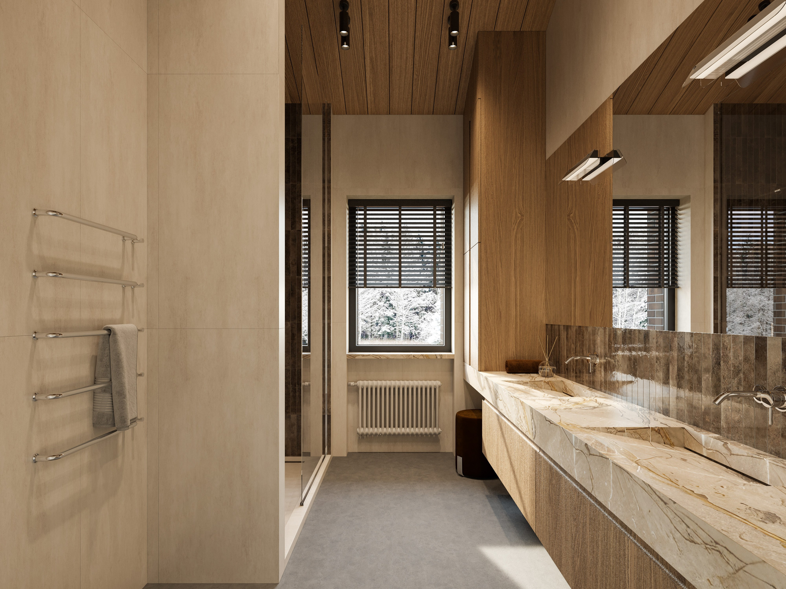 Визуализация интерьера ванной комнаты