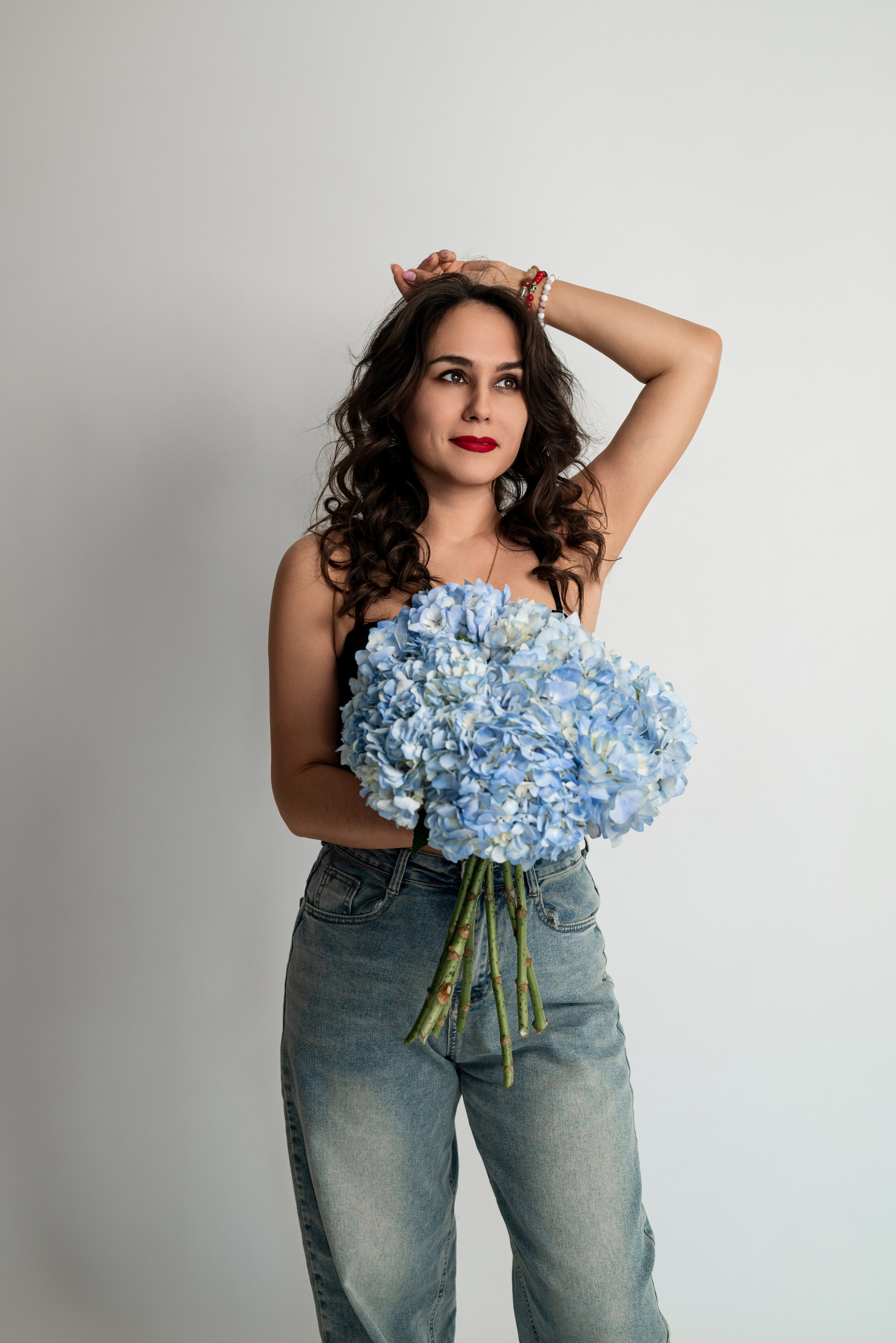 Фотопроект с голубыми гортензиями. Фотограф в городе Салават