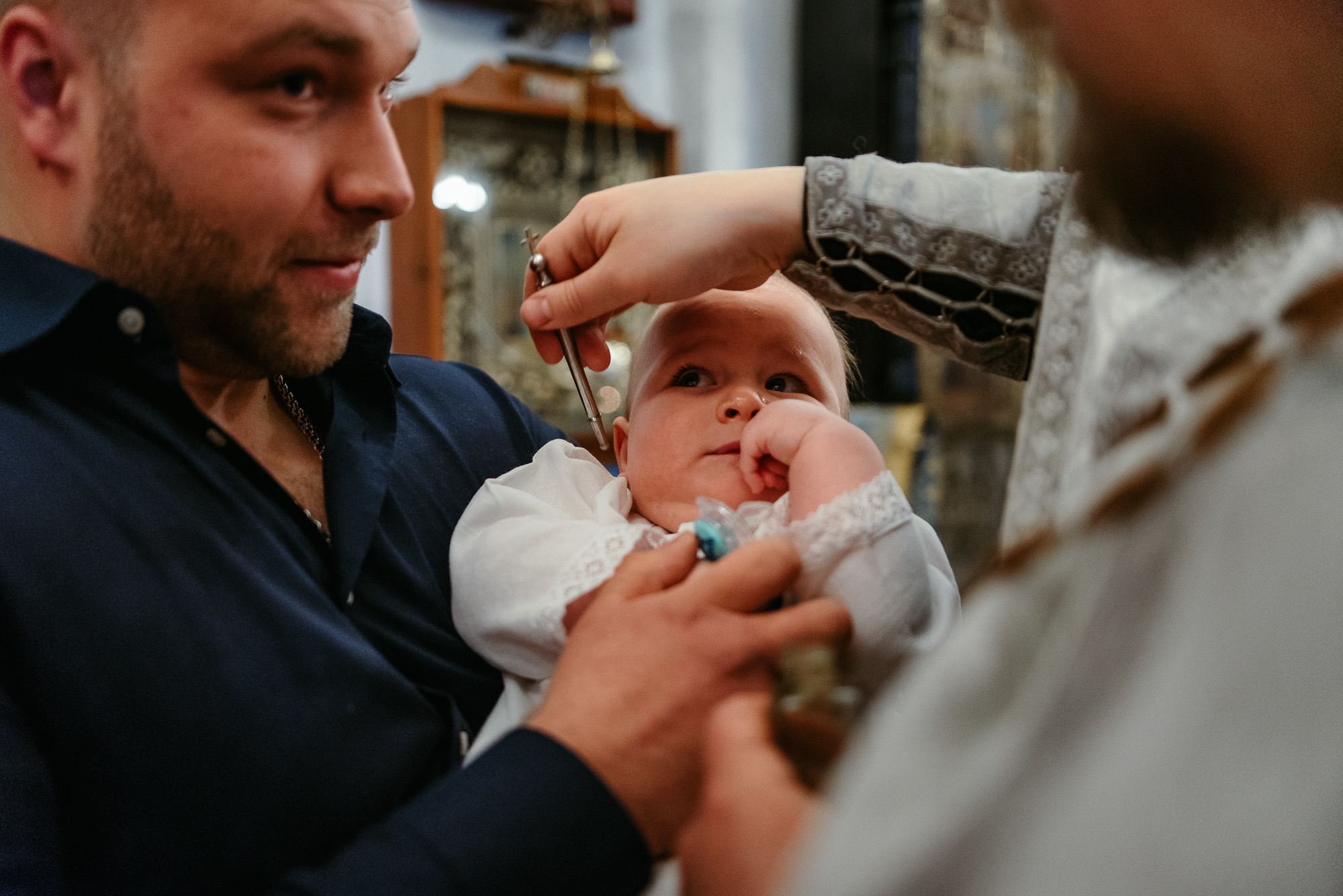 Крещение в Храме Преподобного Сергия Радонежского в Бусинове. Семейный фотограф в г.Москве Катя Норм