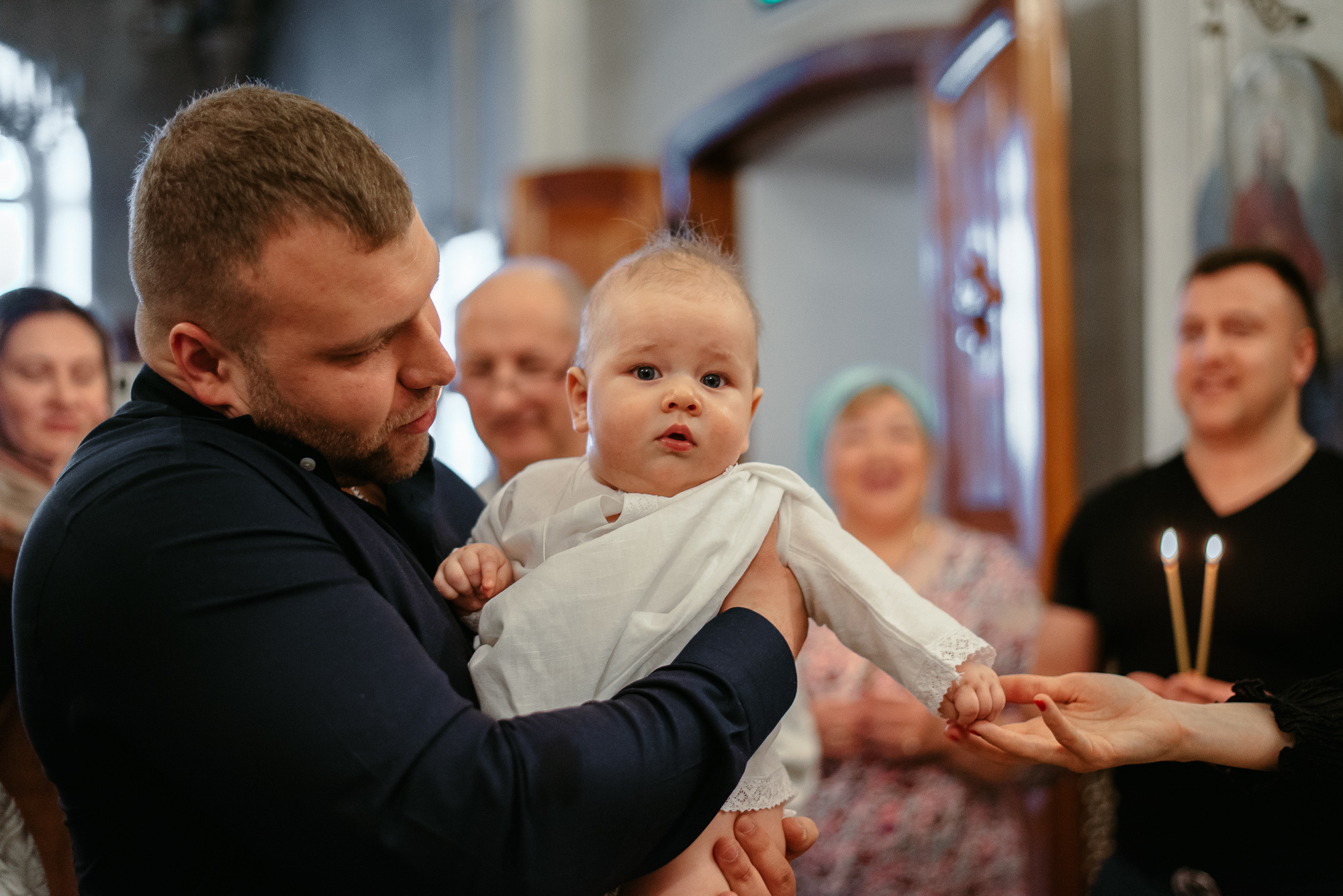 Крещение в Храме Преподобного Сергия Радонежского в Бусинове. Семейный фотограф в г.Москве Катя Норм
