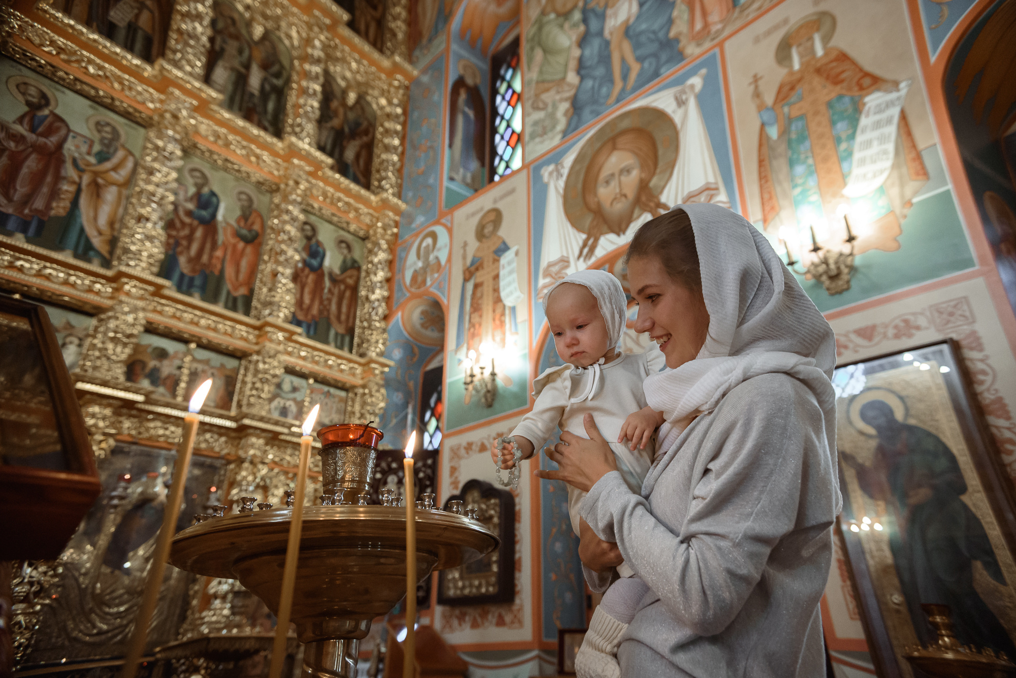 Крещение в Храме Казанской иконы Божией Матери в Котельниках. Семейный фотограф в г.Москве Катя Норм