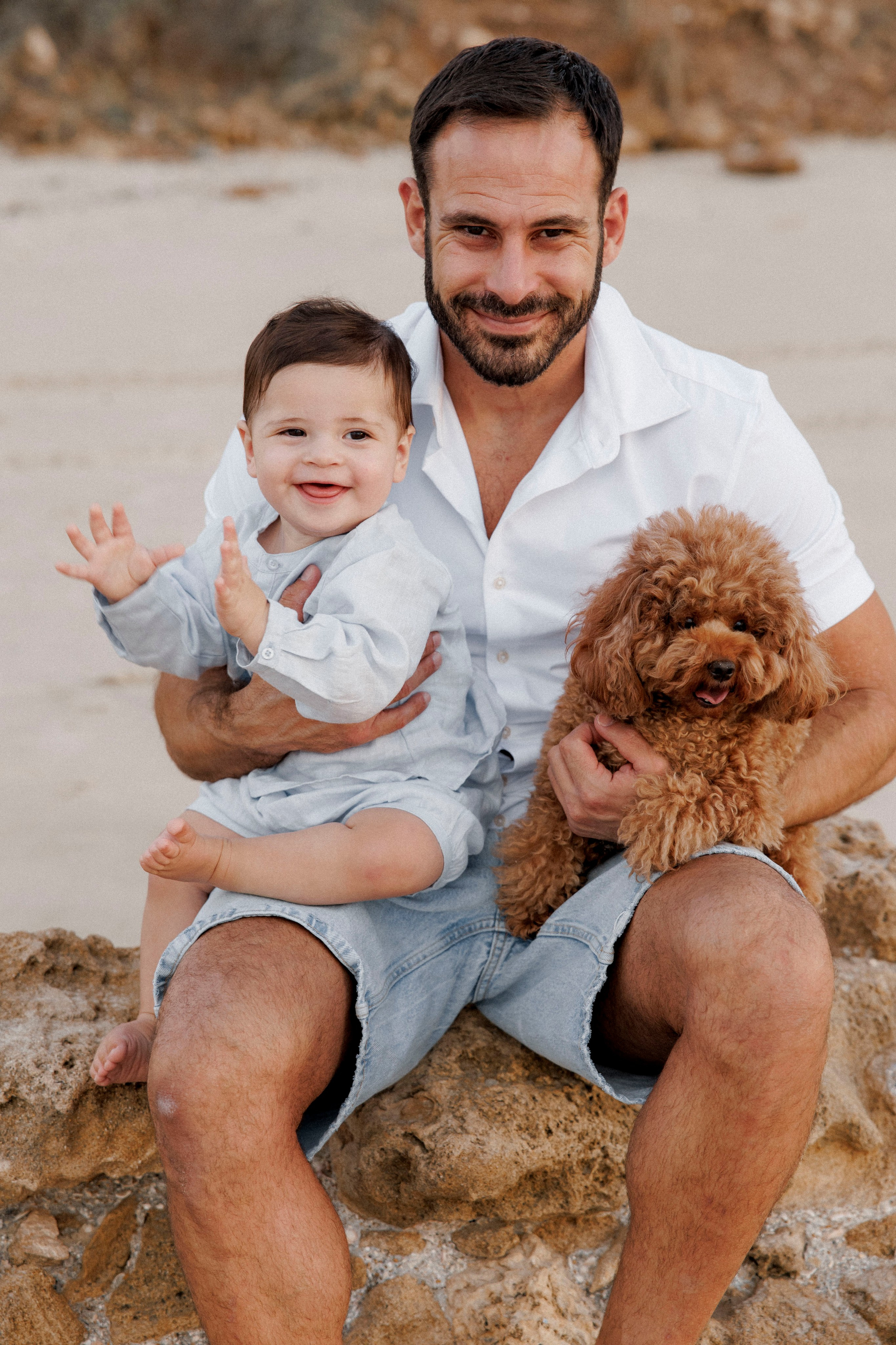First year family photos near the sea. Главная