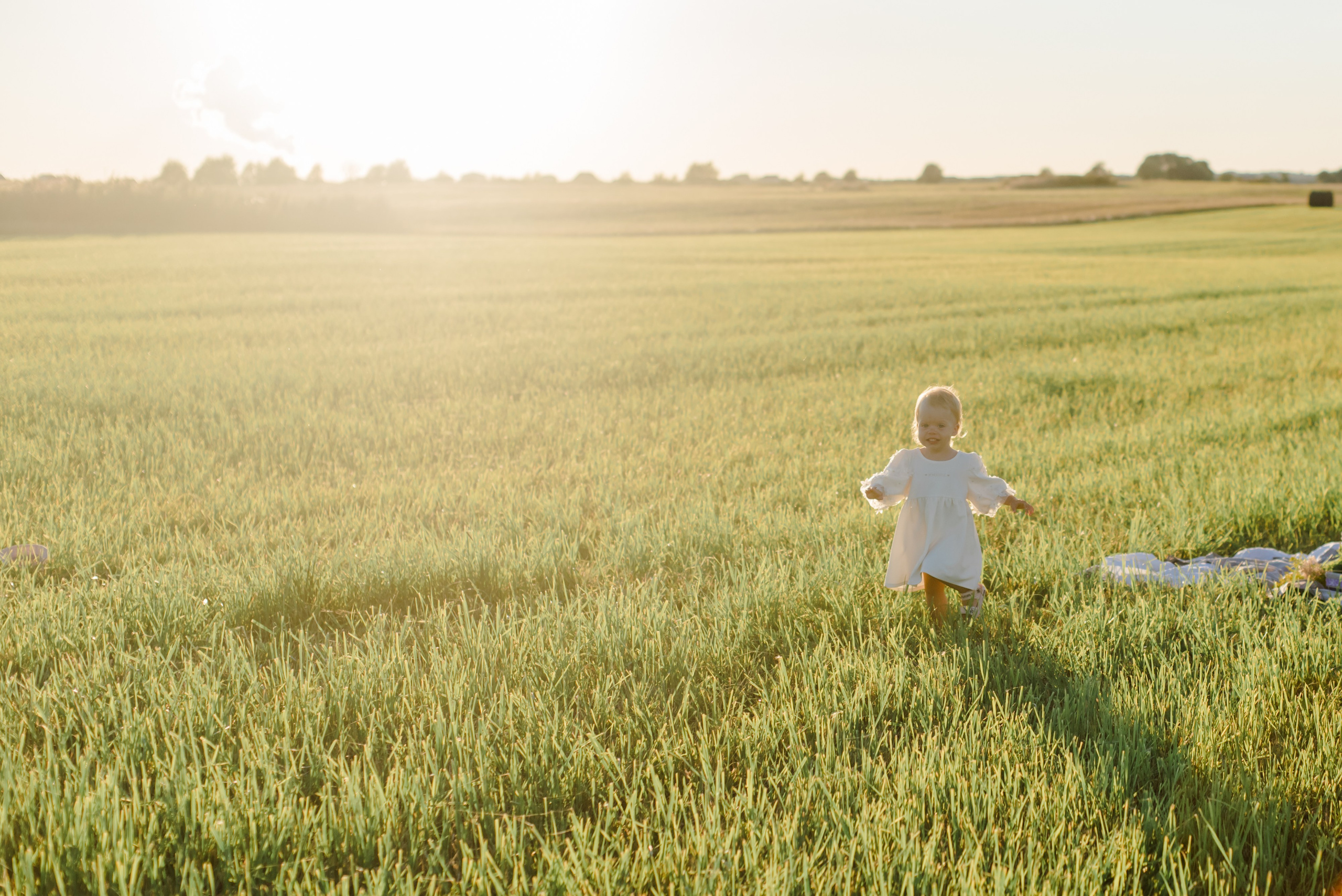 Семья в поле. Свадебный и семейный фотограф Евгения Кононова