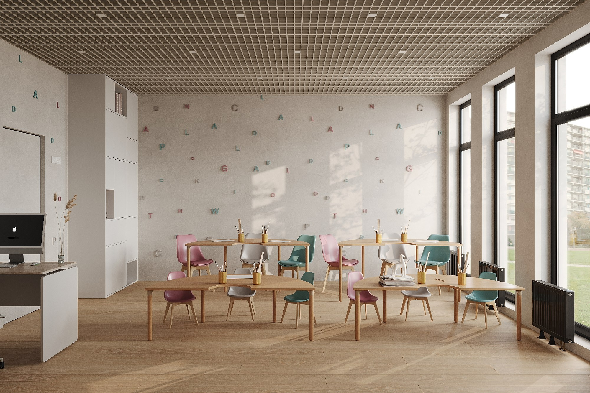 Детский учебный центр в ЖК Московский 65. Дизайнер интерьера из Санкт-Петербурга