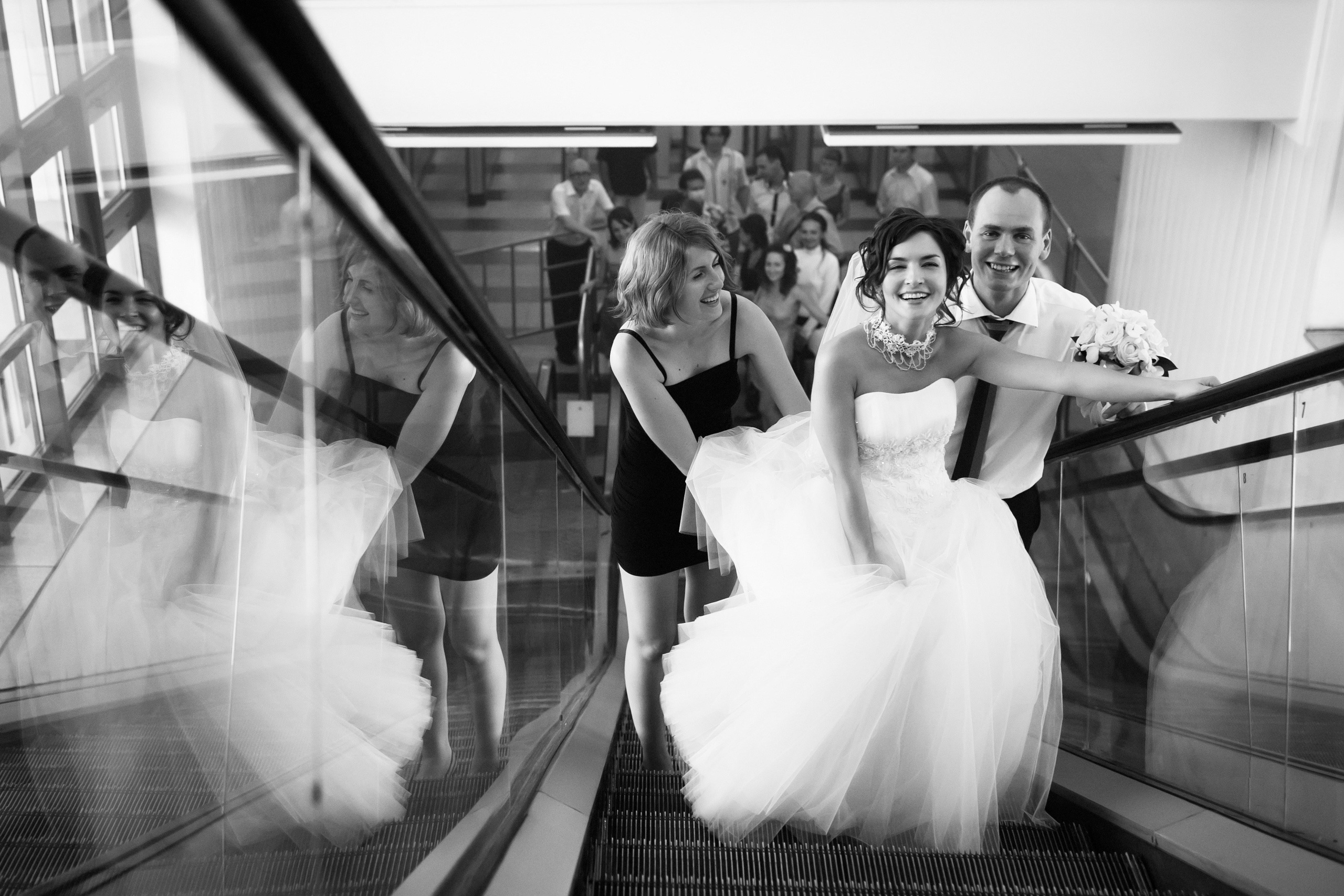 Свадебная съемка в тумане. Фотографы в Москве Светлана Устинова и Сергей Грачев