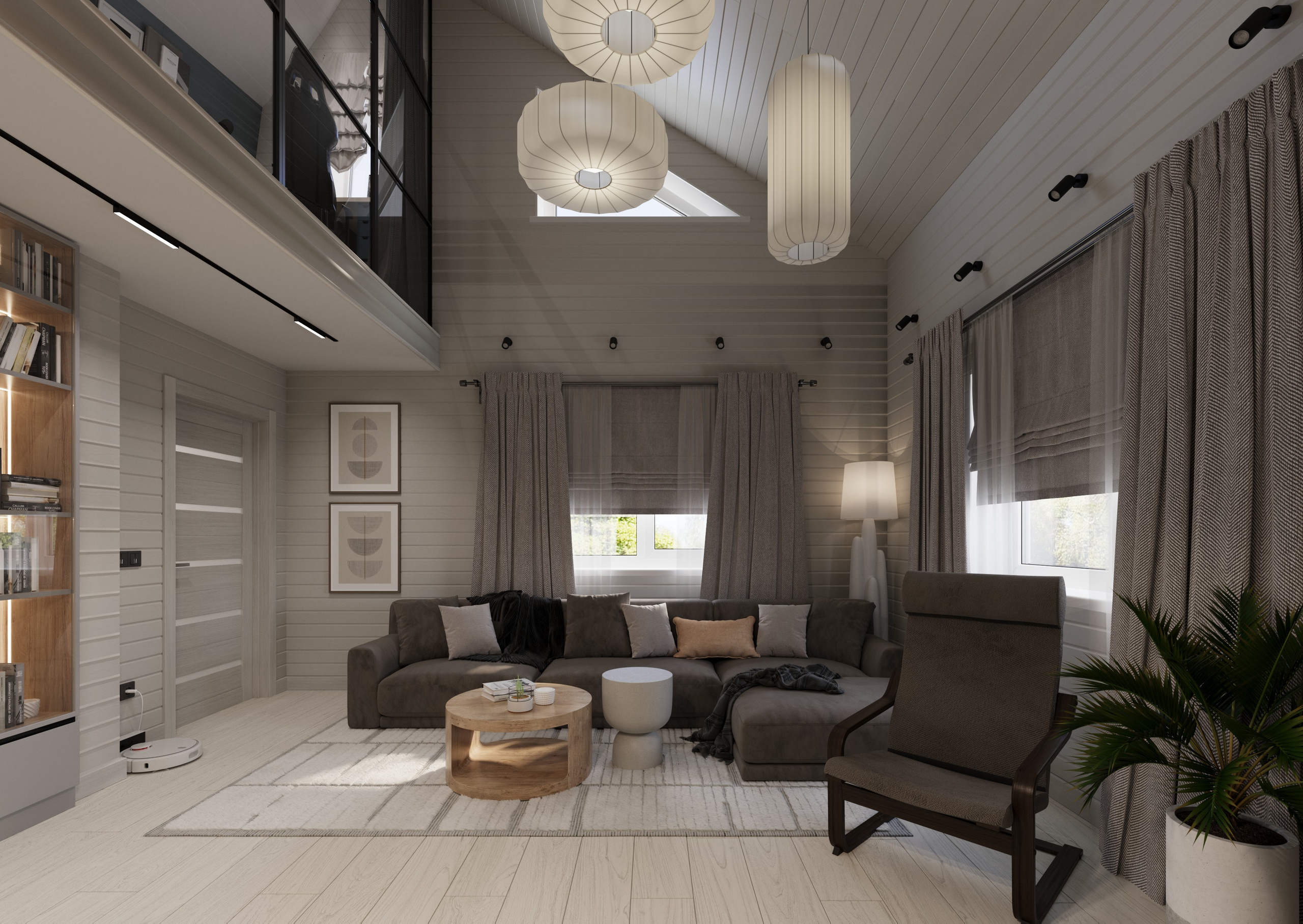 Коттедж. ПРОЕКТИРОВАНИЕ ИНТЕРЬЕРОВ И АРХИТЕКТУРНЫХ РЕШЕНИЙ В СТУДИИ SHELOFAST DESIGN