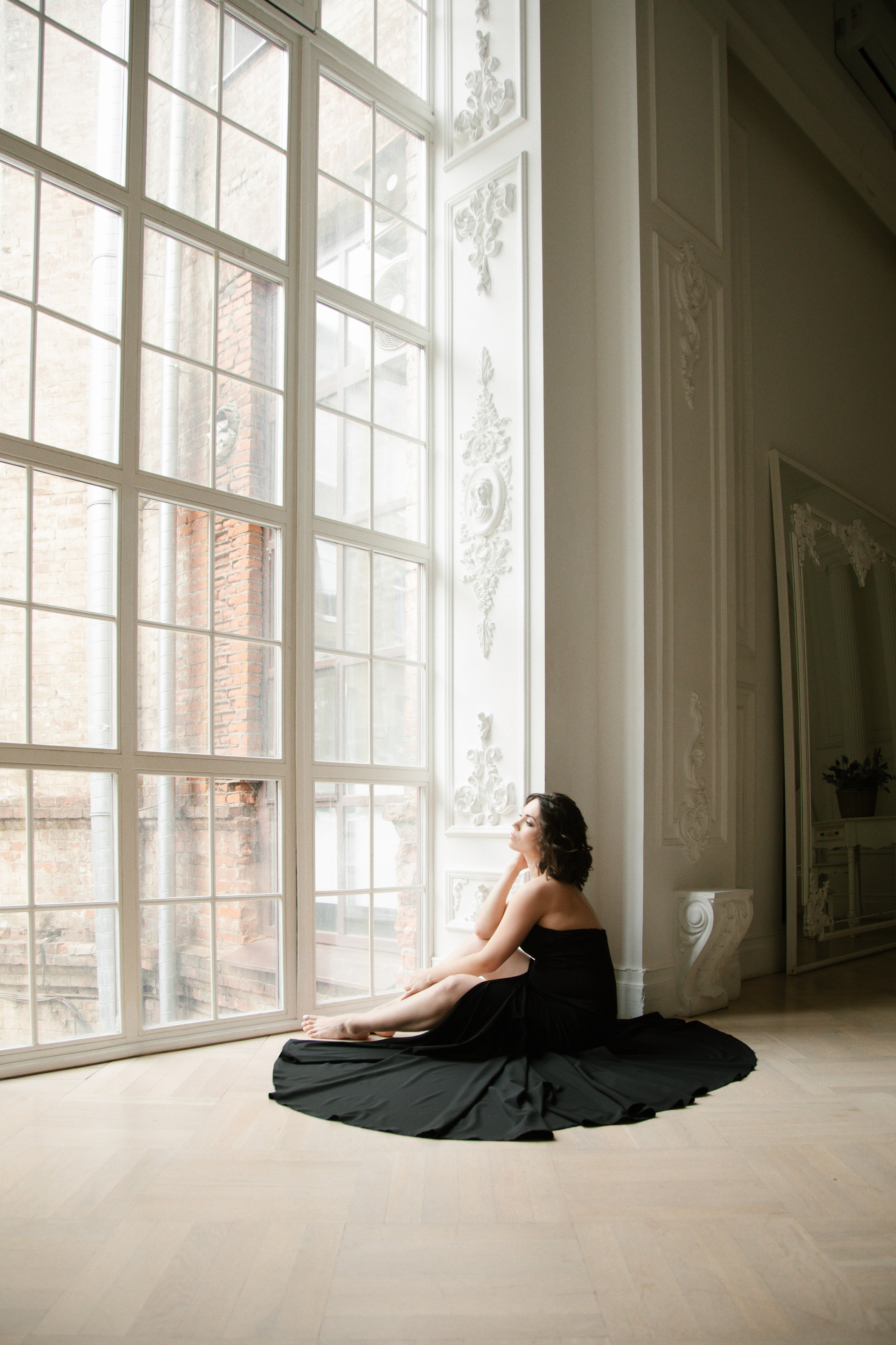 Чёрное платье. Свадебный и семейный фотограф Анастасия Романова в Москве и Московской области