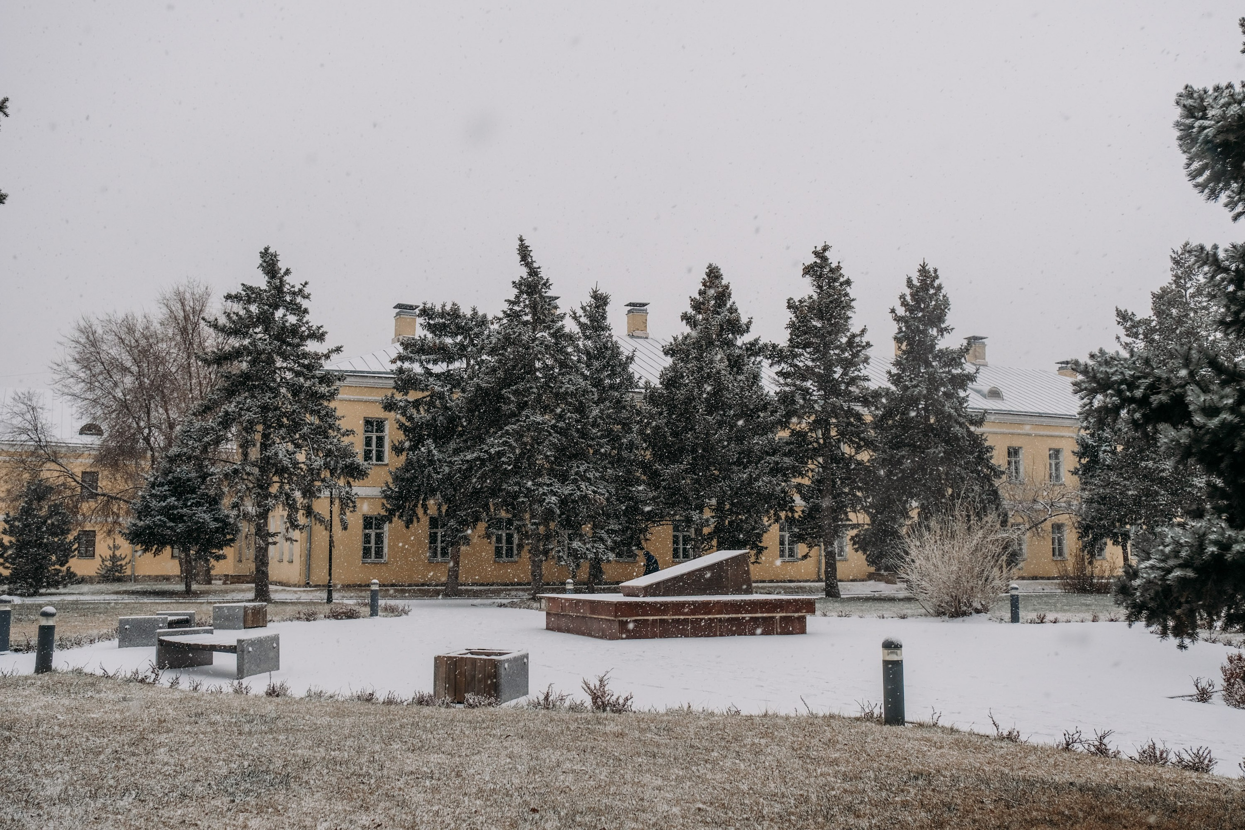 Снегопад. Фотограф Анатолий Деникин