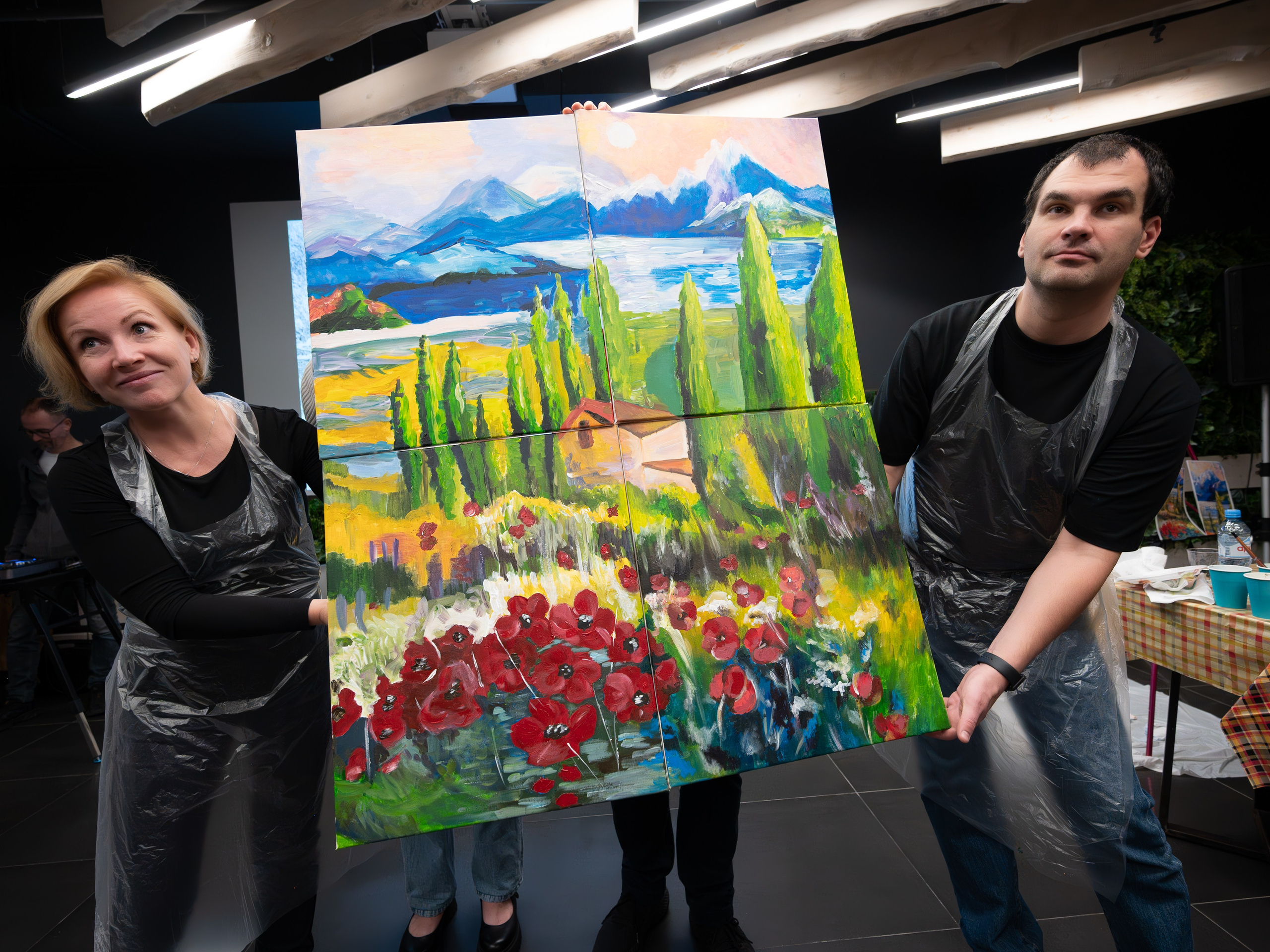 MICE мероприятие — мастер класс по акварели. Репортажный фотограф в Красной Поляне и Сочи Павлюченко Екатерина