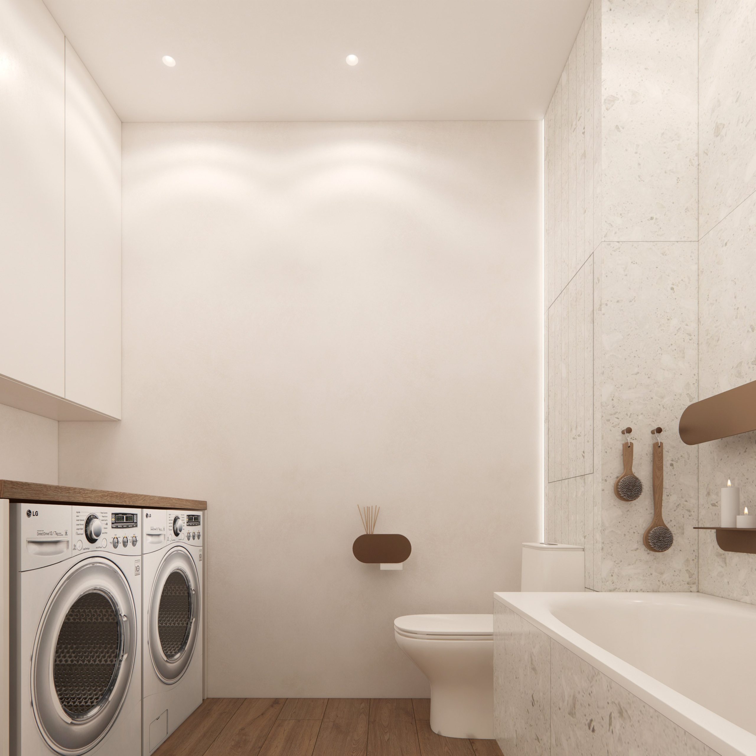 Bathroom Project. Интерьерная визуализация SketchUp+Enscape