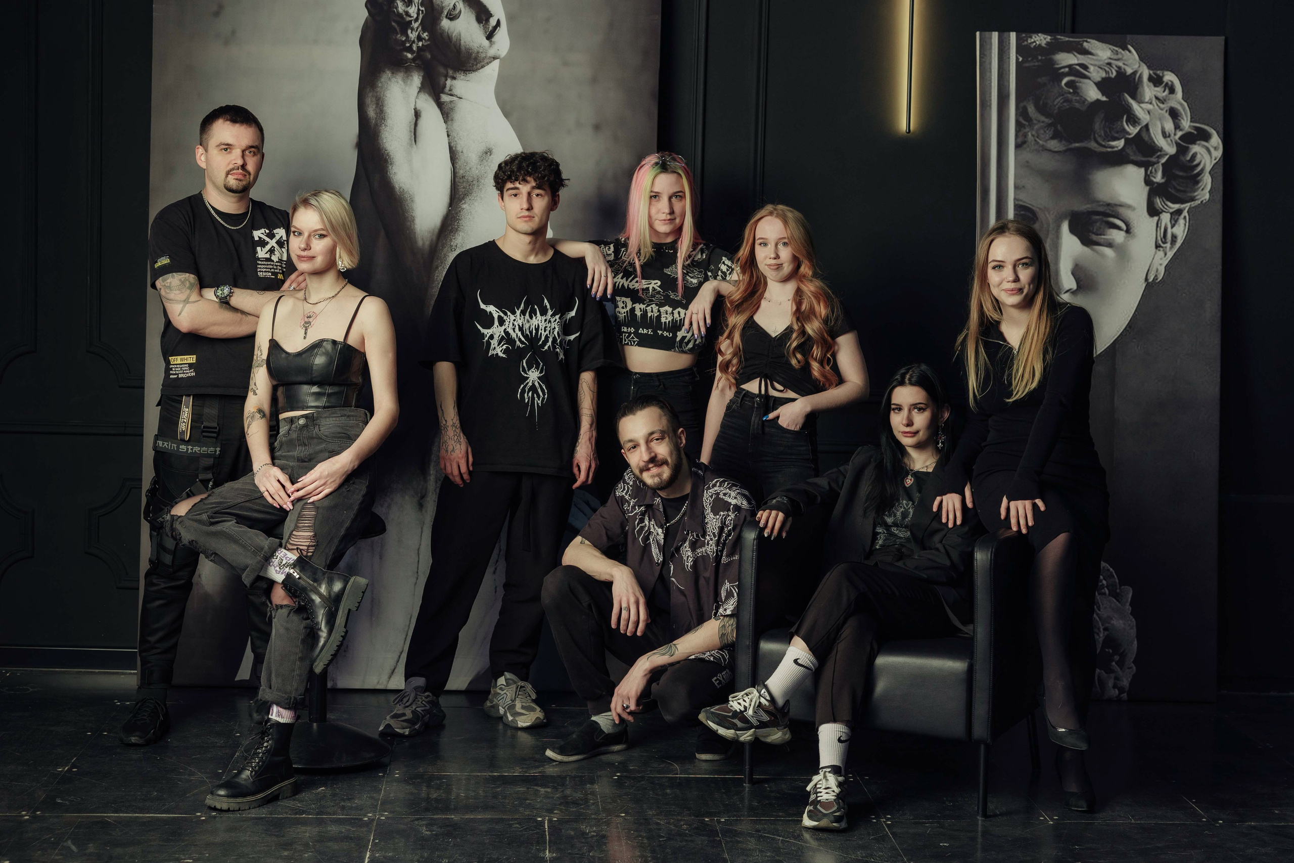 Коллективная фотосессия для мастеров тату-салона «Бить-Колотить». Алексей Шаров — свадебный и репортажный фотограф в Нижнем Новгороде