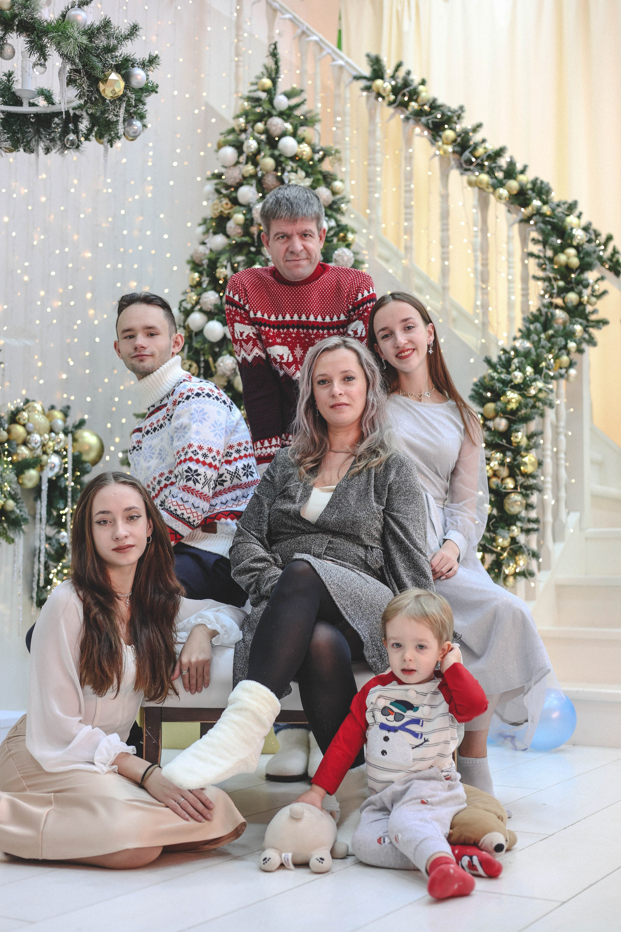 Новогодняя история «Ирина и ее семья». Фотограф в Москве Анастасия Калинина