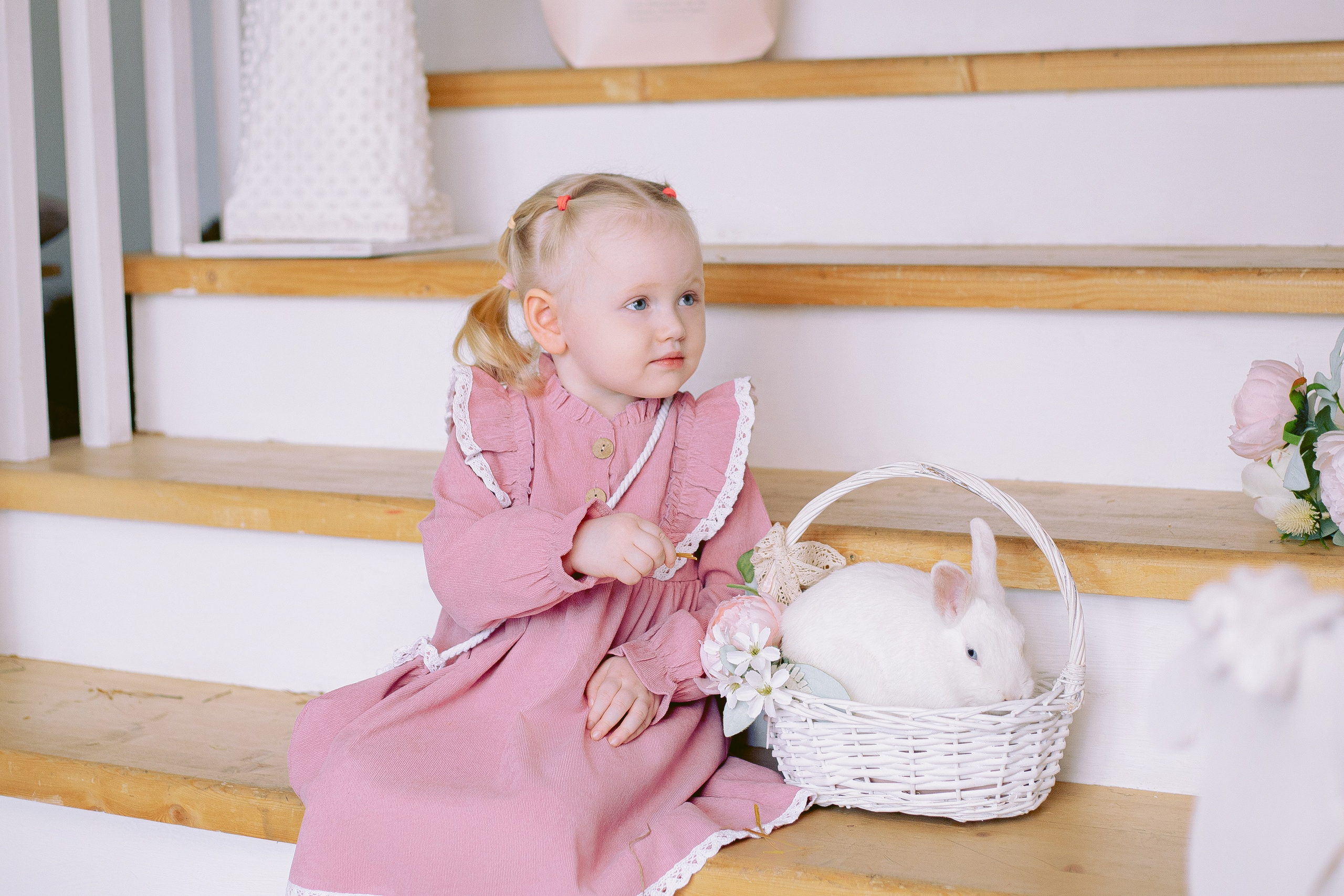 Пасхальная Фотосессия для Алисы с утятами и кроликом. Фотограф в Санкт-Петербурге, Анна Скворцова
