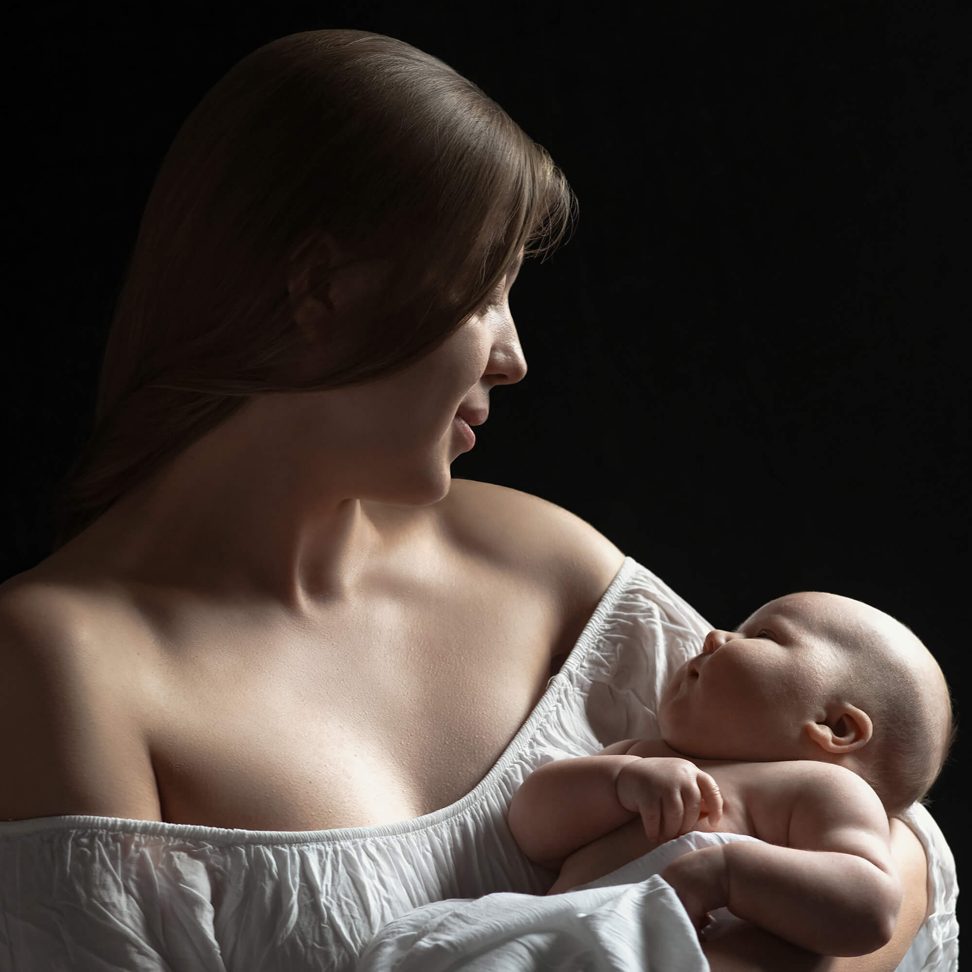 Портрет мамы с младенцем