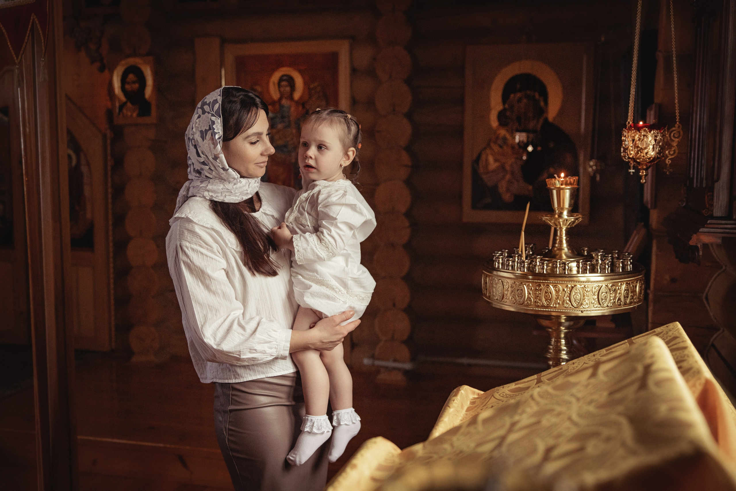 Таинство Крещения Мии. Храм Патриарха Тихона, х.Коржевский. Фотограф на Крещение и Венчание Краснодарский край — Гранкина Юлия