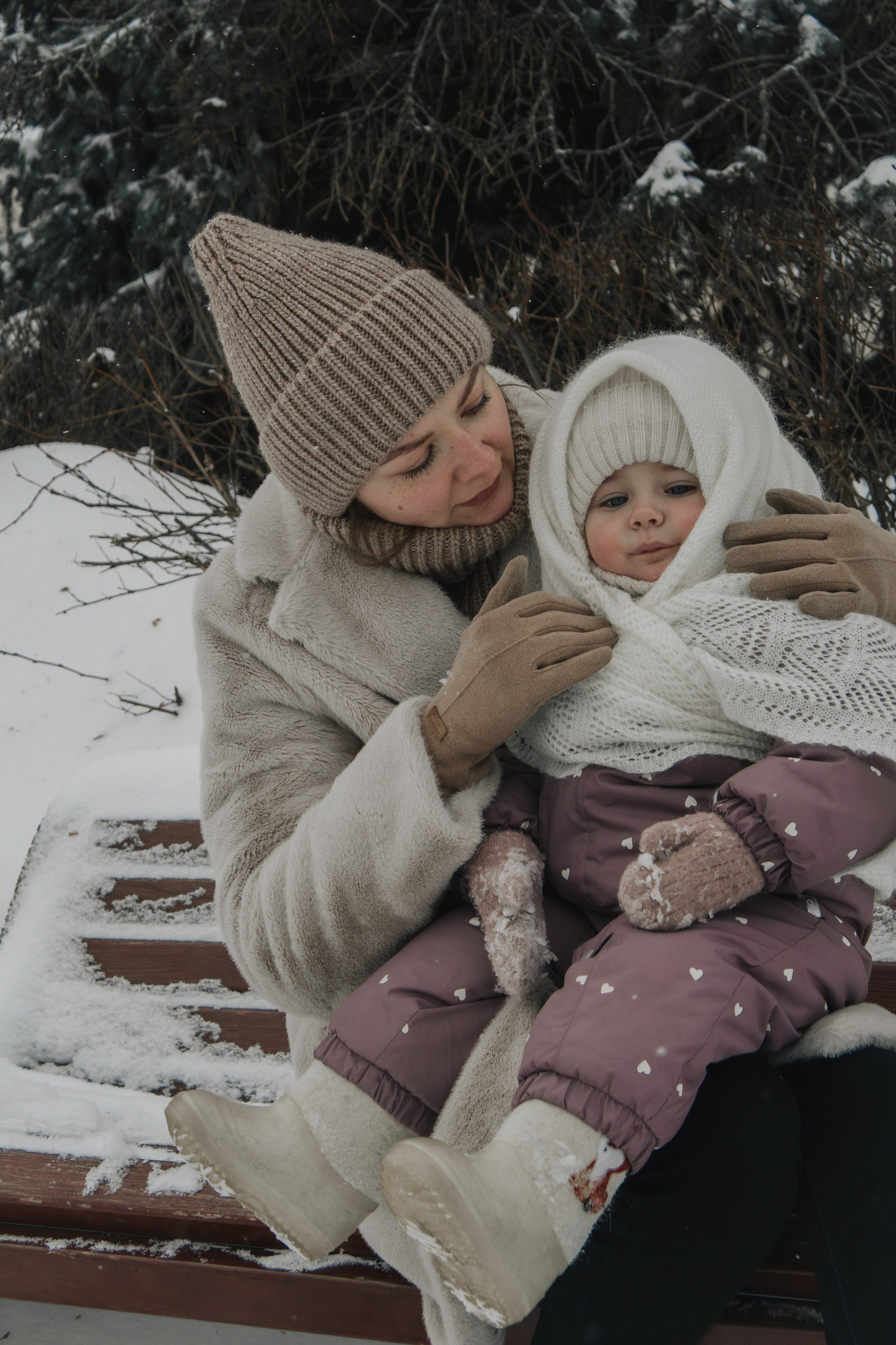 Зимняя фотосессия в парке. Семейный и женский фотограф Москва Юлия Левада