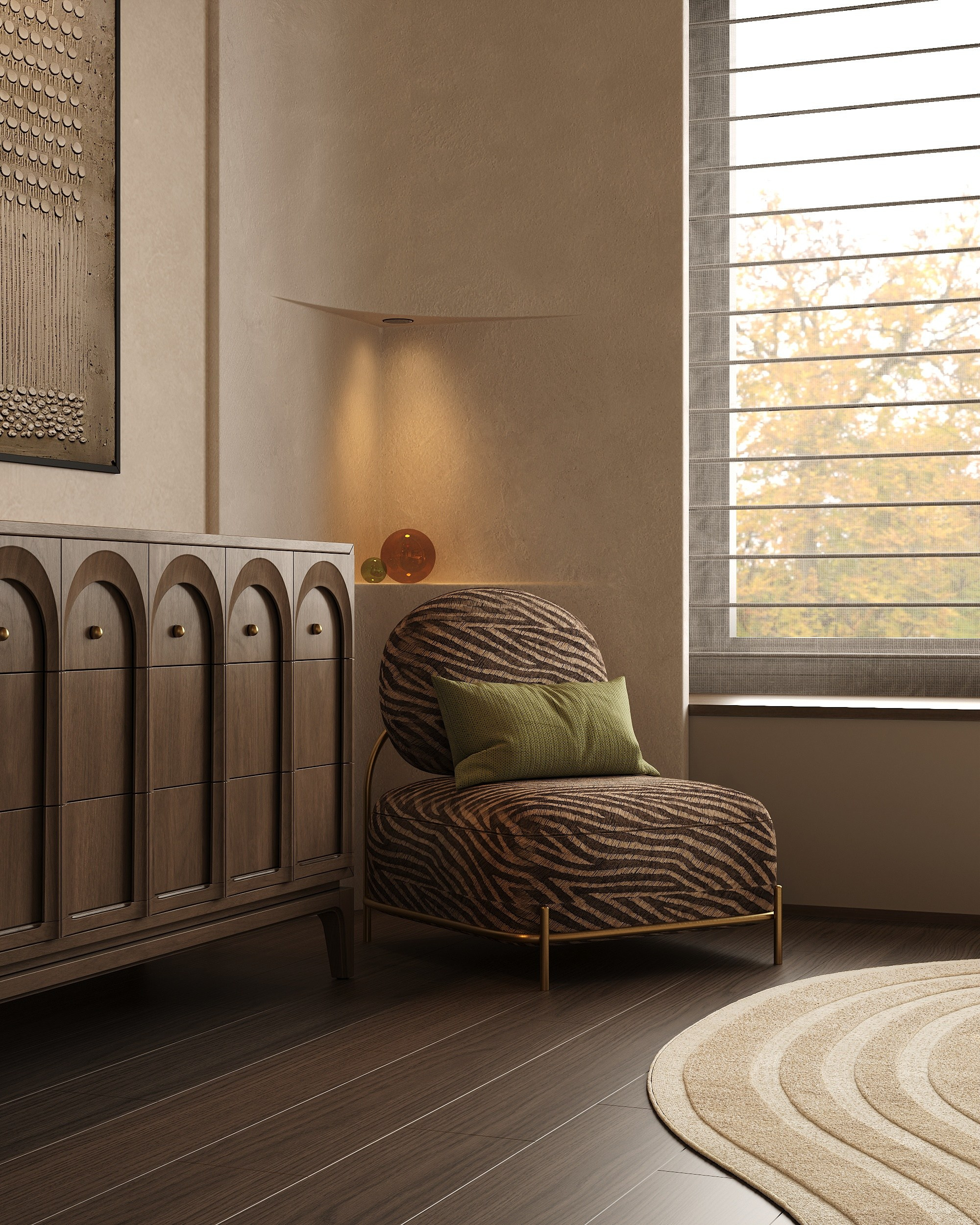 Cozy bedroom. Solovets visualization