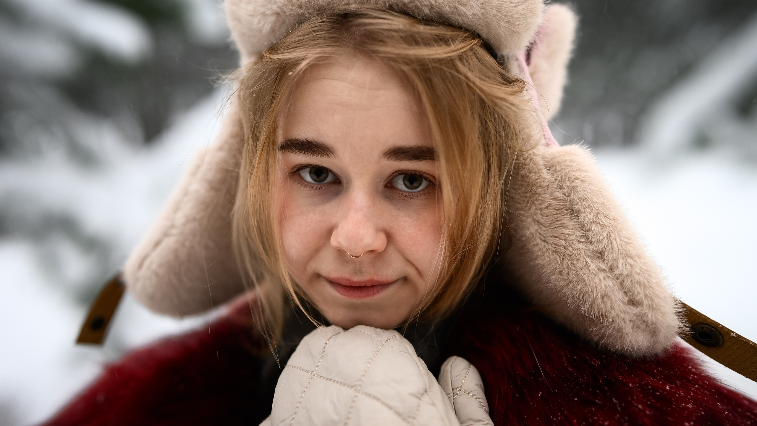 Карина вед. НЮ фотосессия в зимнем лесу Казани