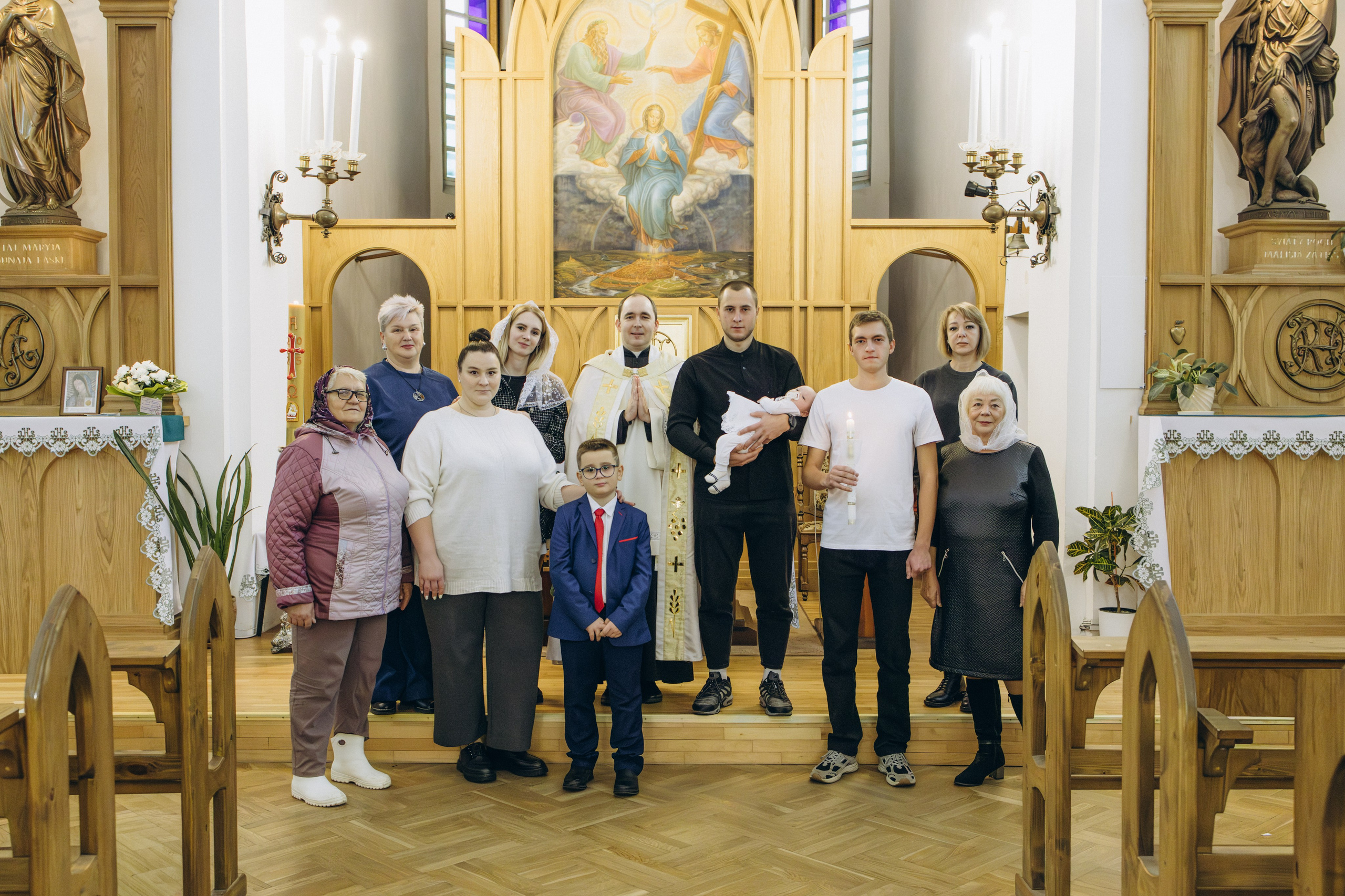 Крещение в католическом храме. Семейный фотограф в Минске — Алина Тиханович