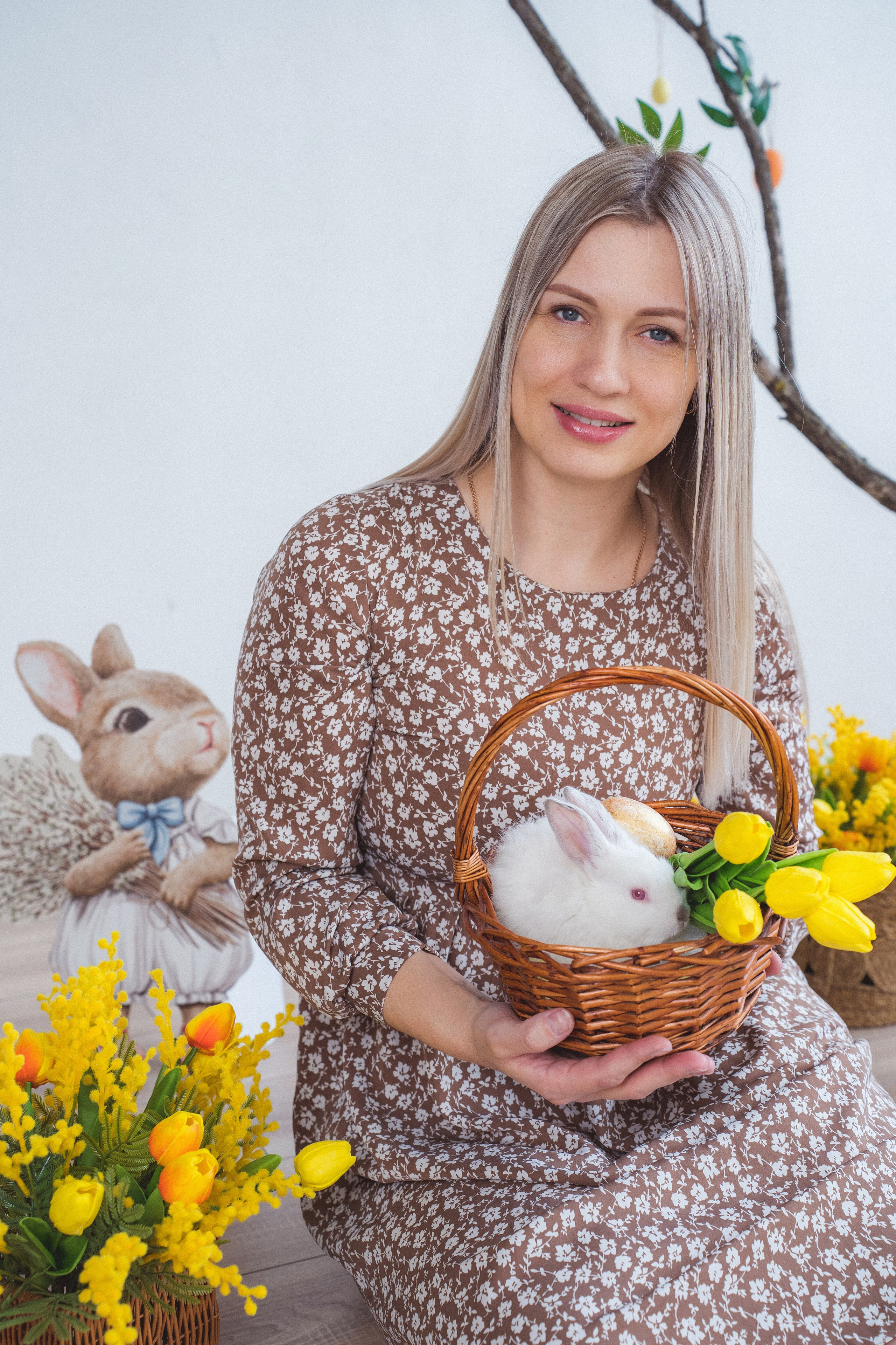 Пасхальный фотодень с цыплятами и кроликами. Фотограф Маргарита Слободянина в Хабаровске