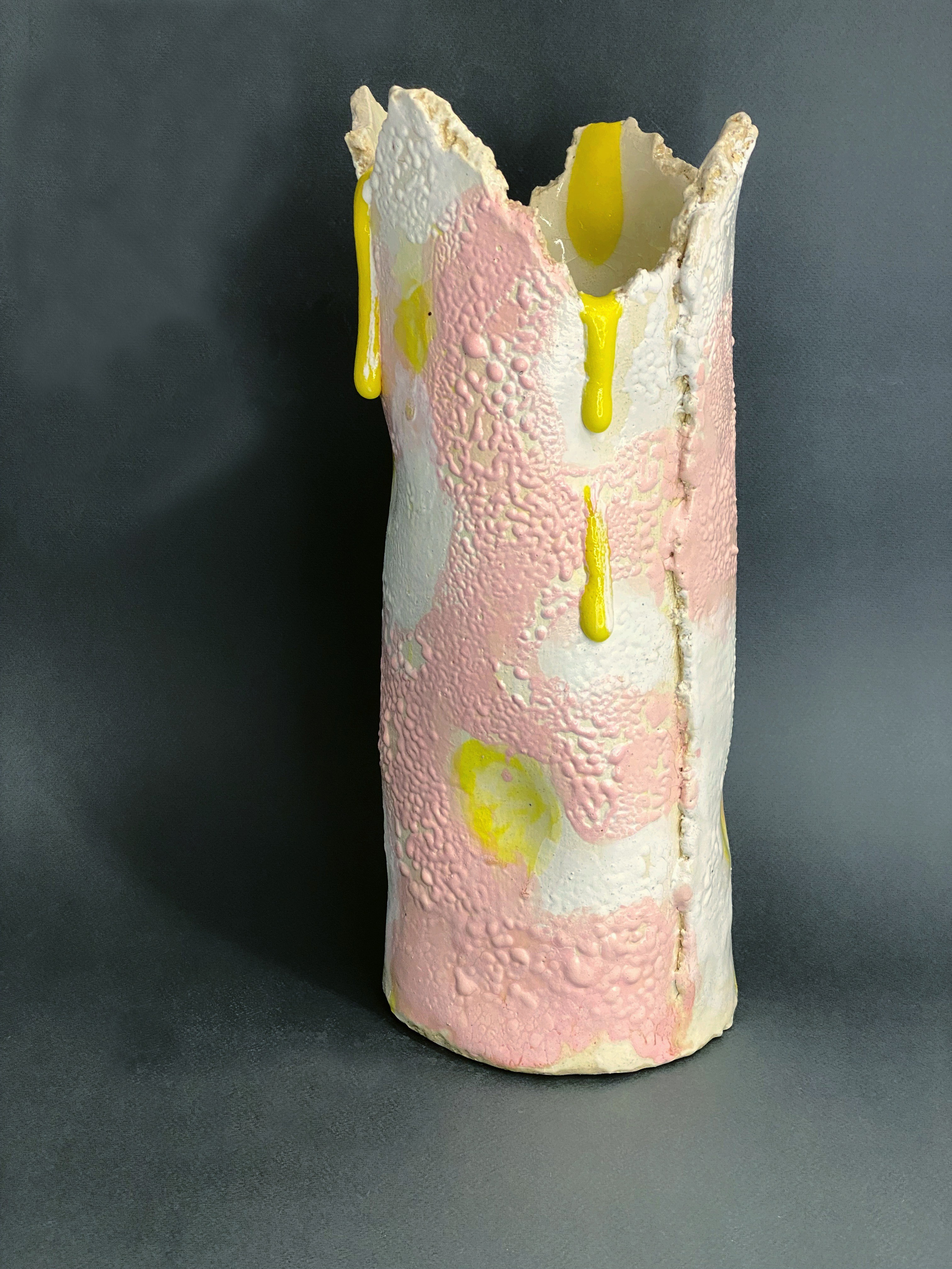The Day After Winter  №1 2023. Stoneware, engobes, glazes, gloop 39х15 см