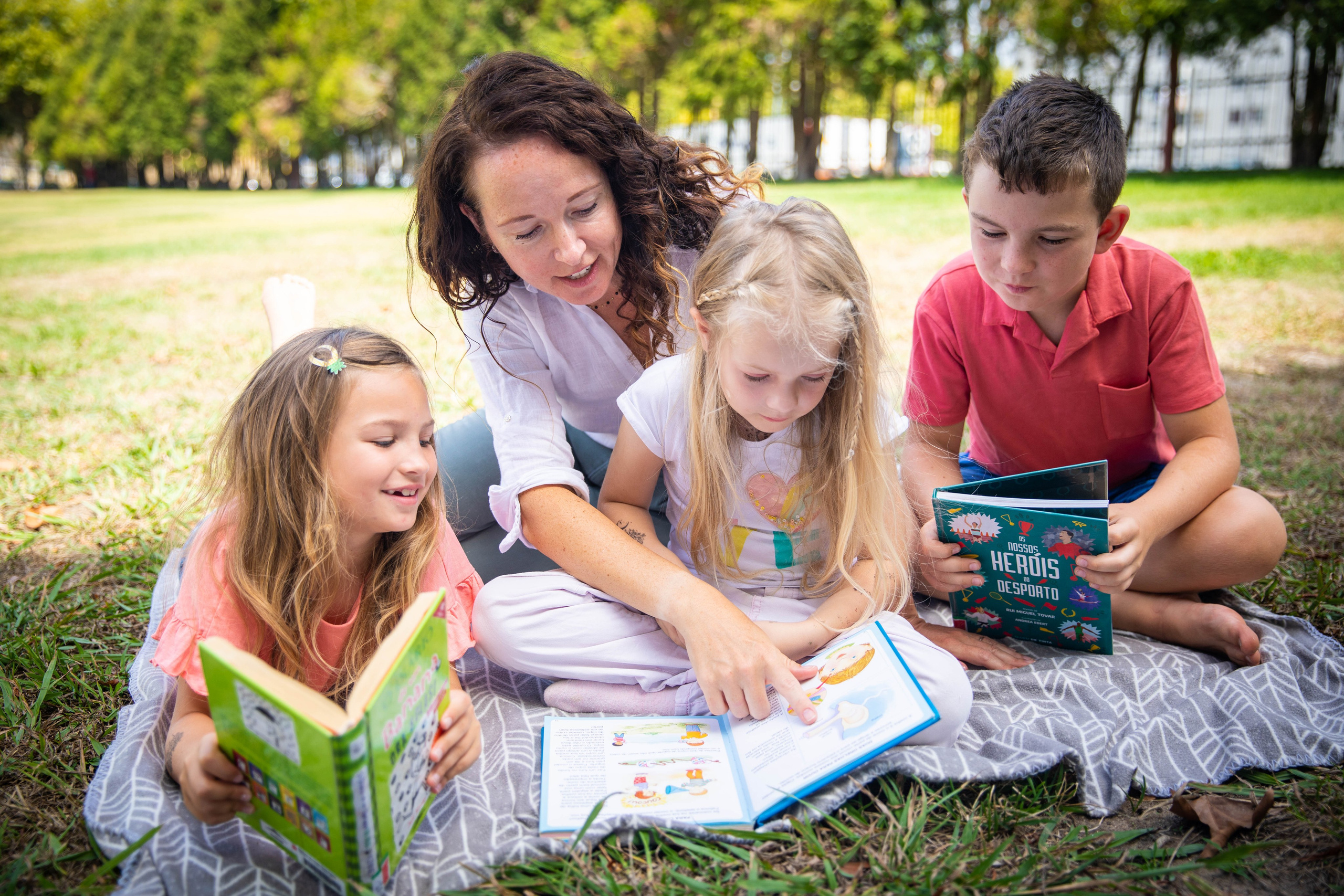 Friends reading aloud to each other, bringing stories to life with laughter