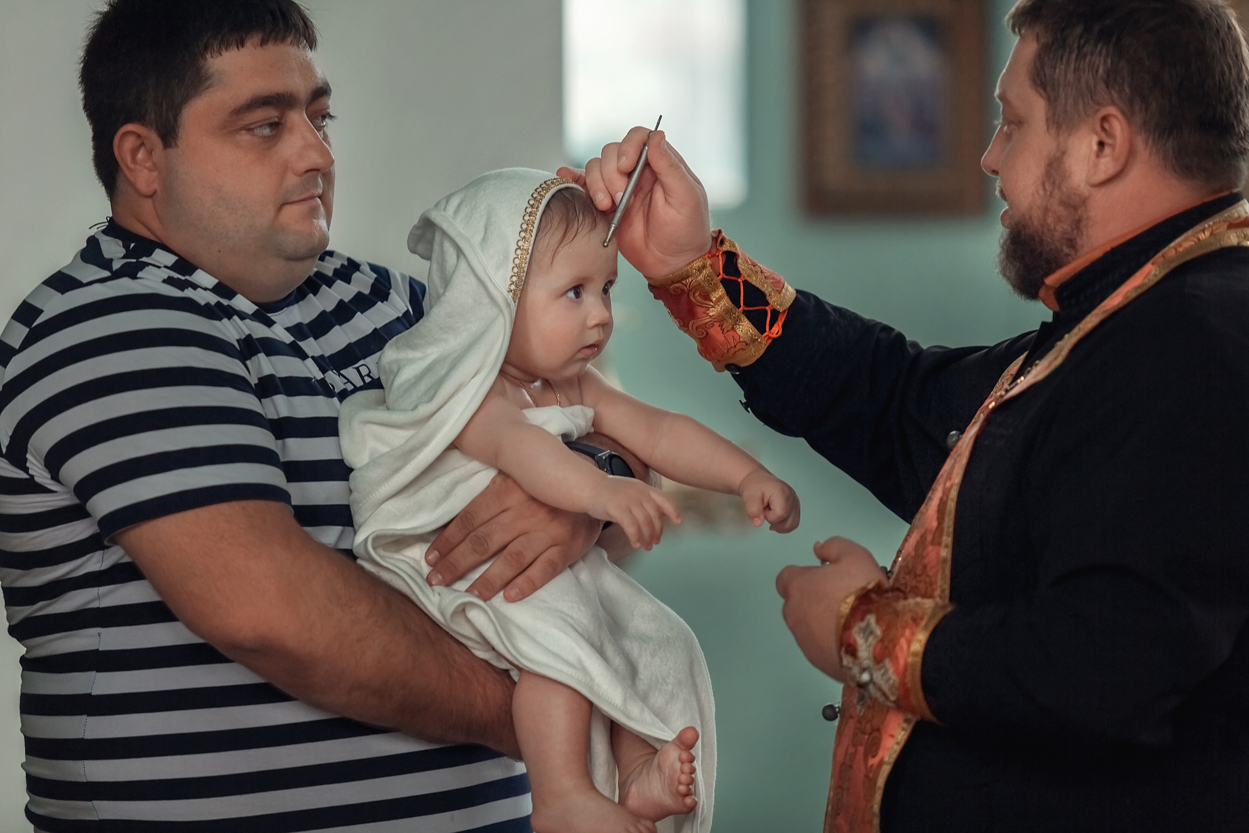 Крещение Михаила. Свято-Троицкий храм г. Гулькевичи. Семейный и детский фотограф Екатерина Савёлова