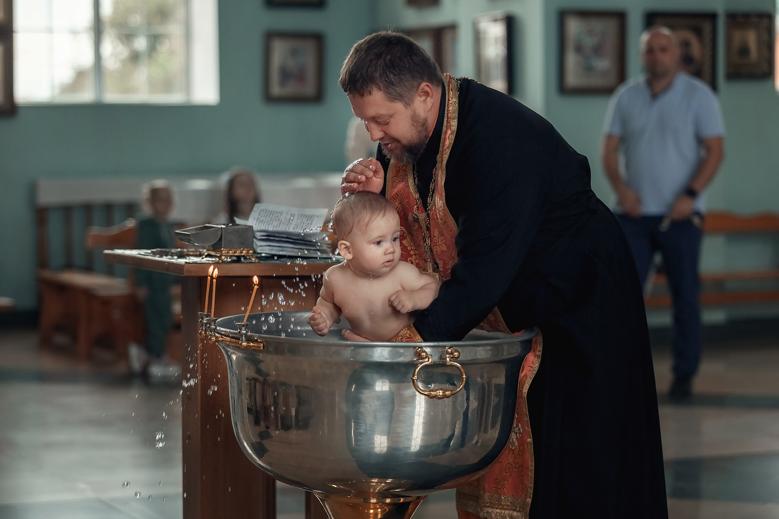 Крещение Михаила. Свято-Троицкий храм г. Гулькевичи. Семейный и детский фотограф Екатерина Савёлова