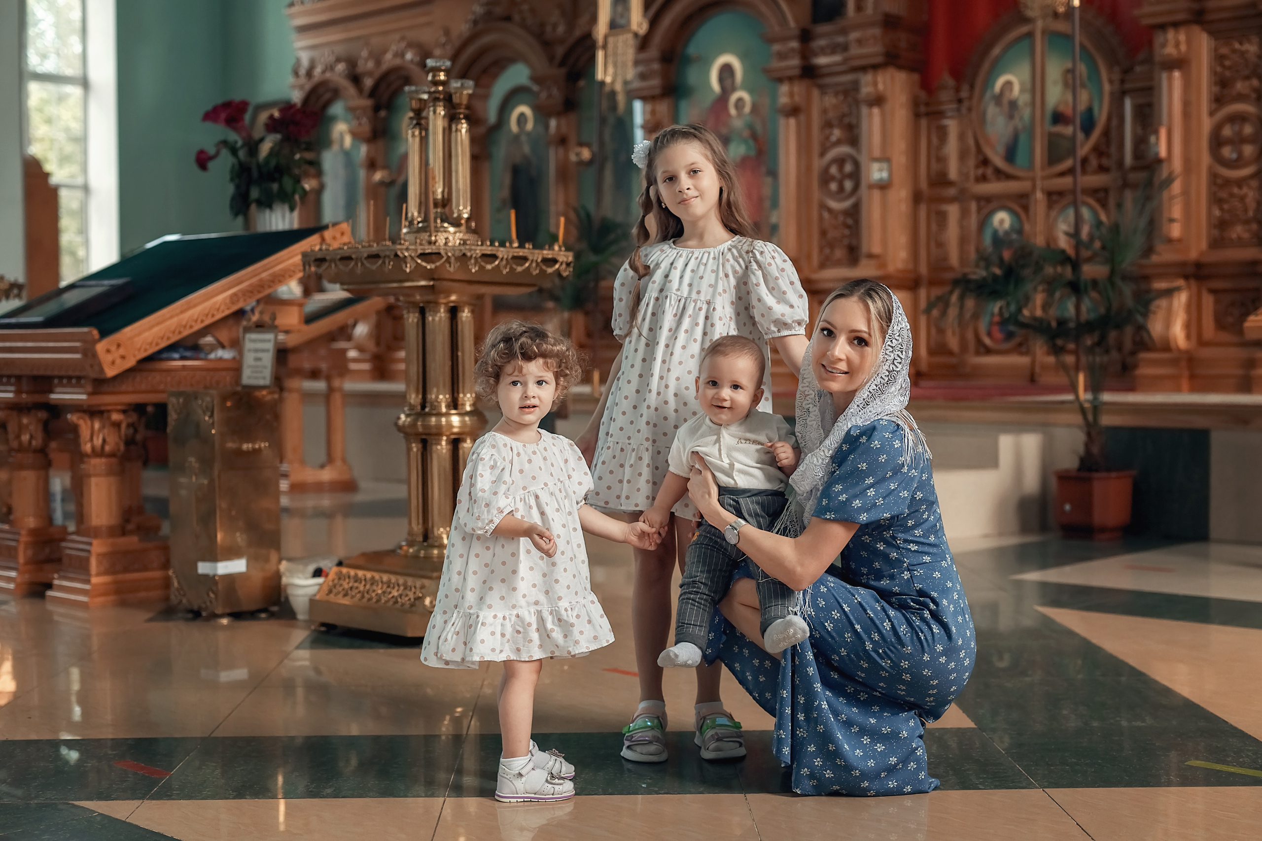 Крещение Михаила. Свято-Троицкий храм г. Гулькевичи. Семейный и детский фотограф Екатерина Савёлова