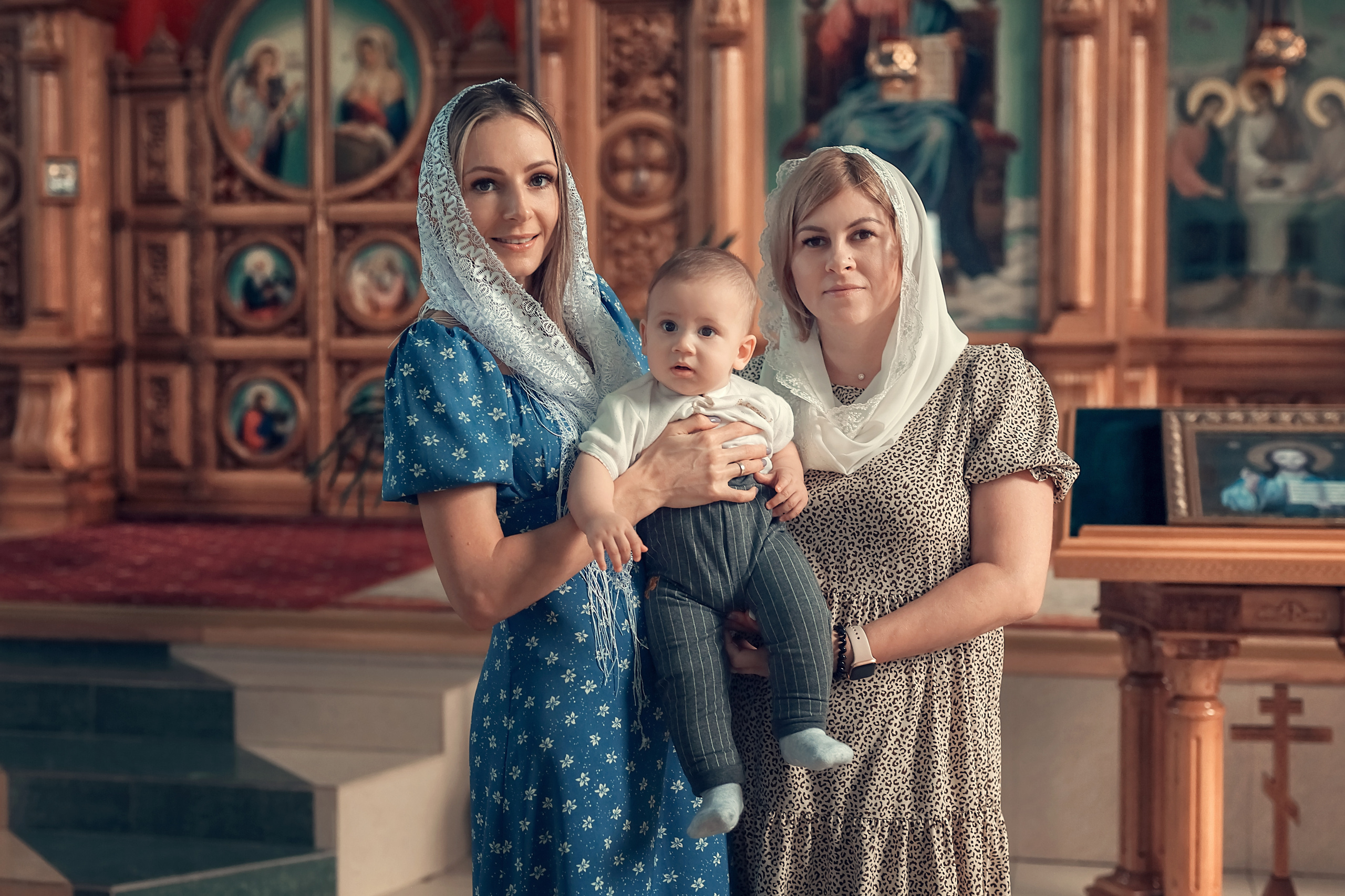 Крещение Михаила. Свято-Троицкий храм г. Гулькевичи. Семейный и детский фотограф Екатерина Савёлова