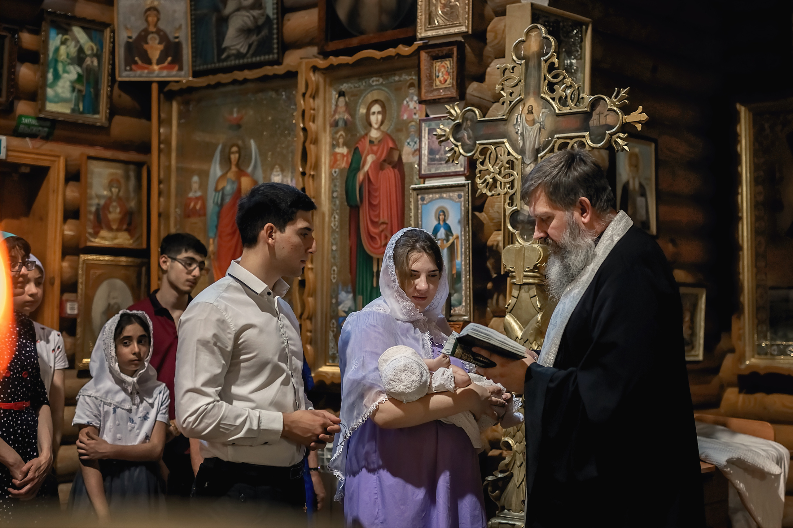 Крещение Софии. Храм вмч. Веры, Надежды, Любови и матери их Софии. г. Кропоткин. Семейный и детский фотограф Екатерина Савёлова