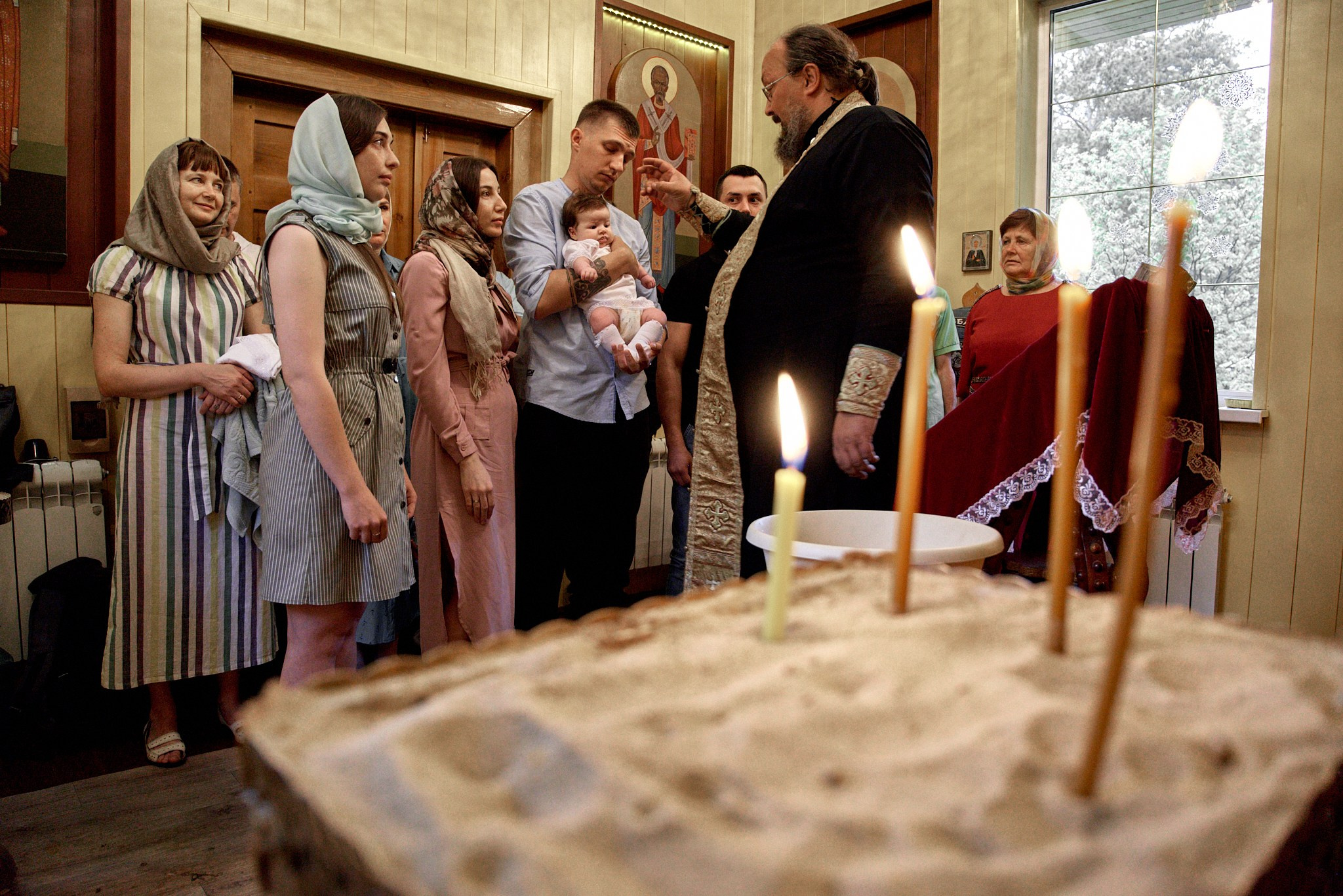 Фотосессия крещение Варвары