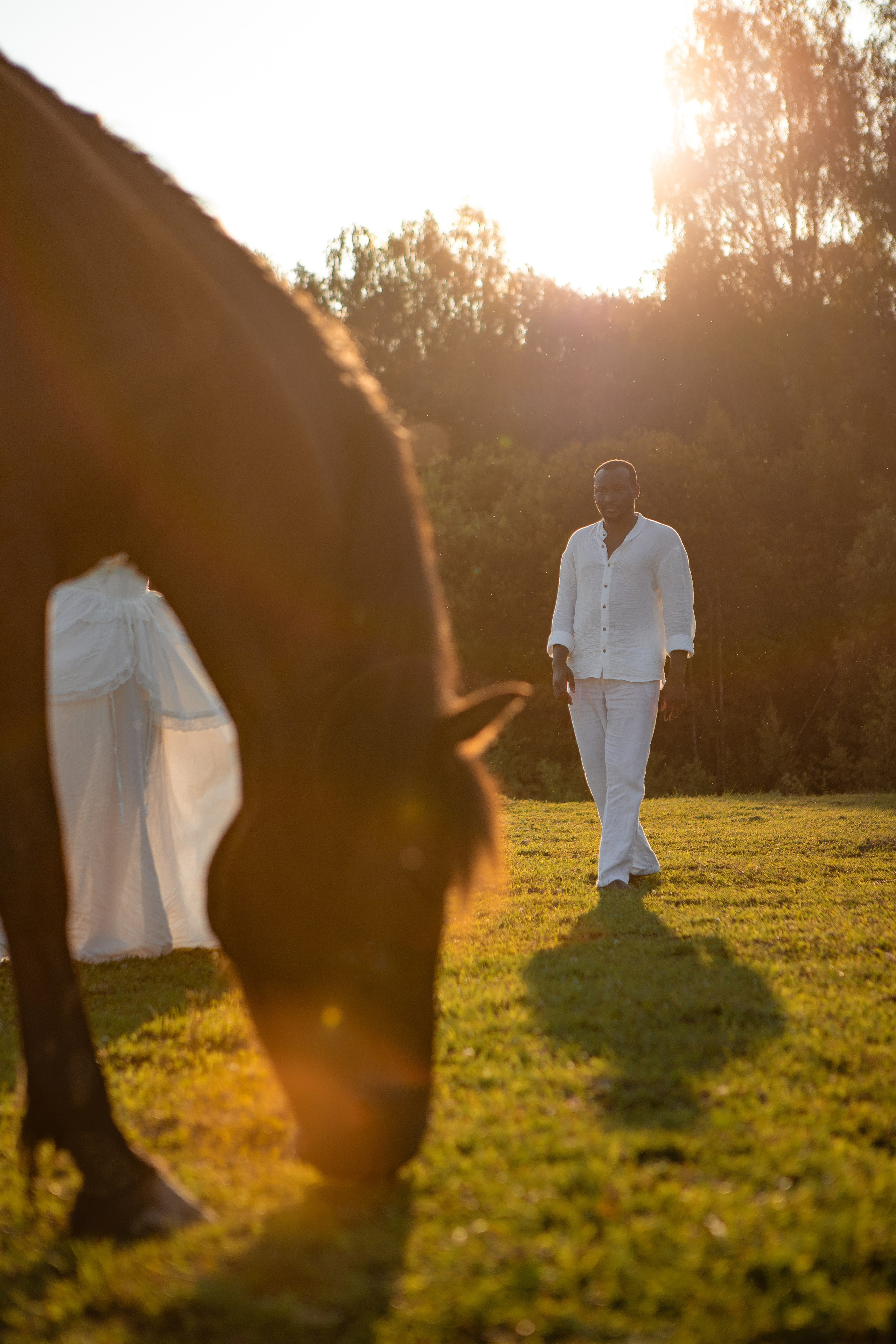 Необычная свадебная фотосессия в Москве с лошадьми