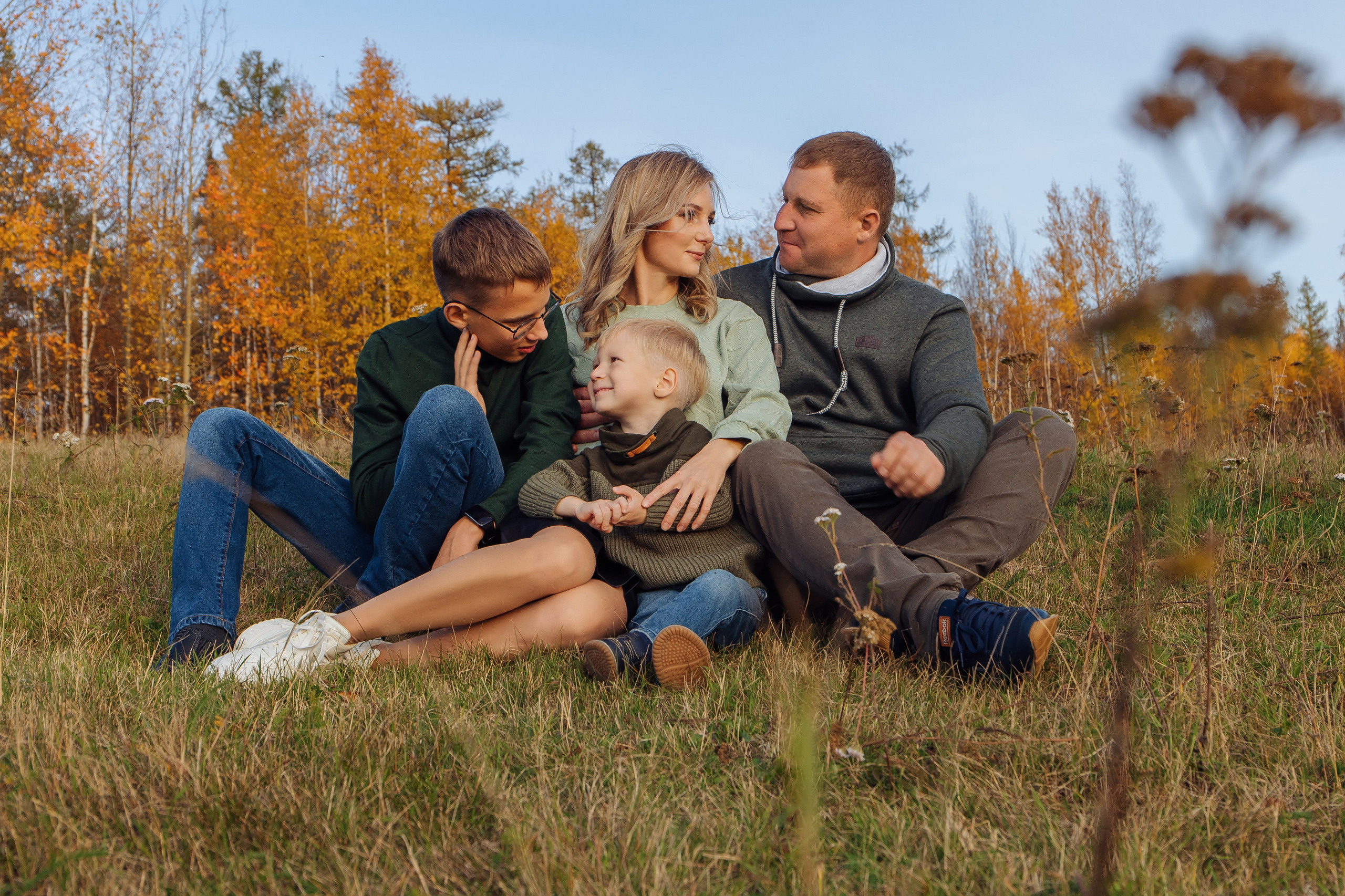 Олеся с семьей