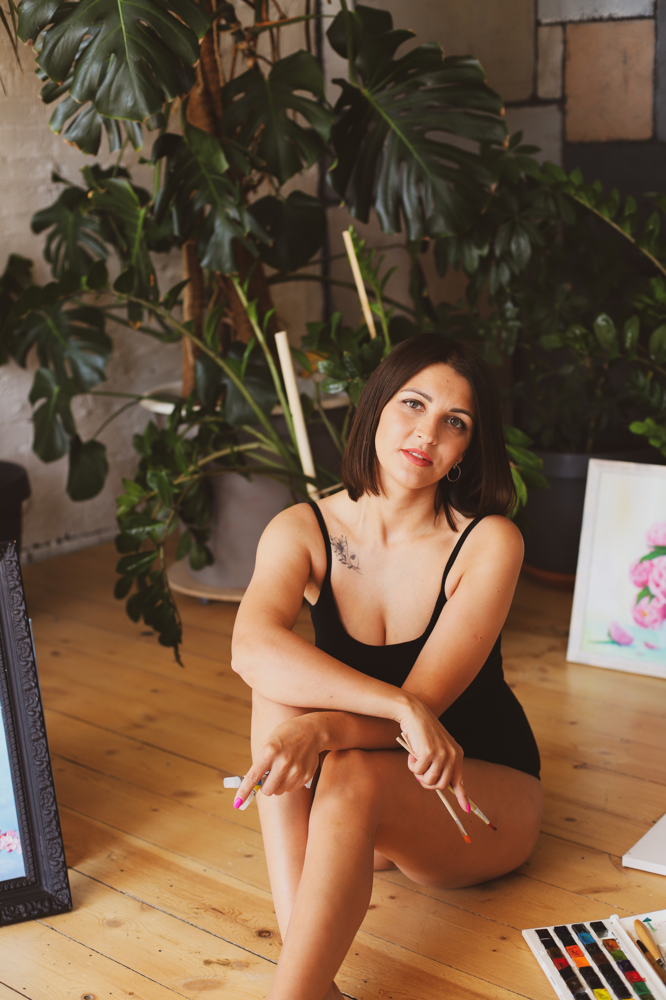 Светлая студия и образ художницы. Фотограф в Сургуте Брызгунова Анастасия