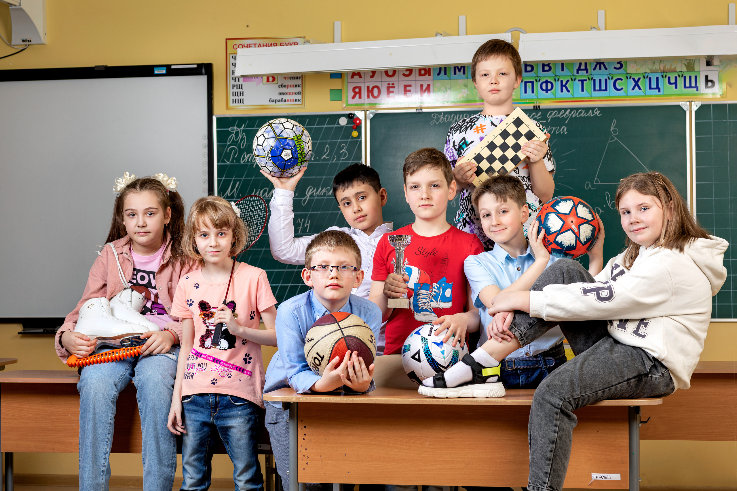 Групповые и сюжетные фотографии в школе