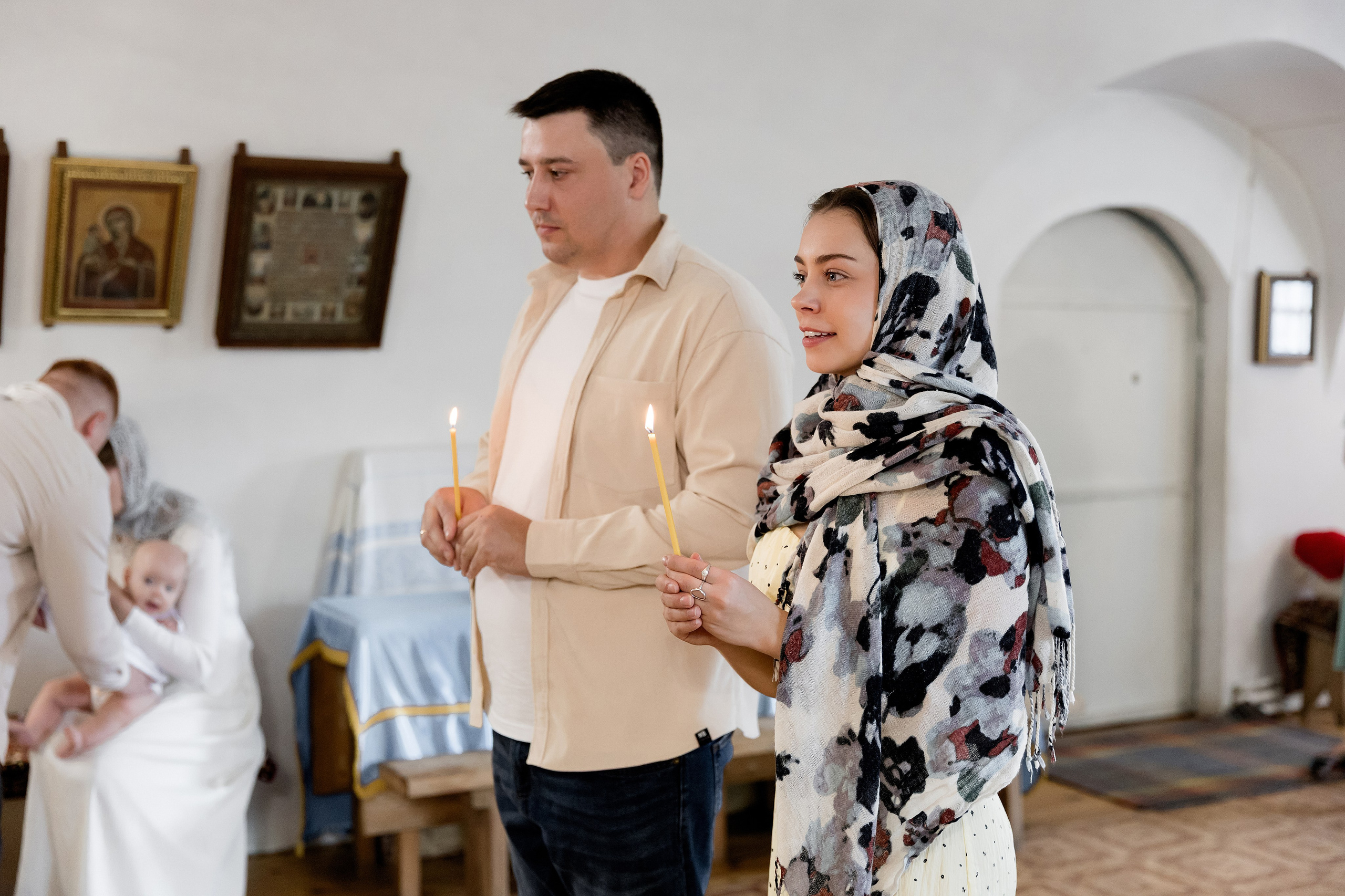 Крещение Полины в Церкви Илии Пророка. Свадебный фотограф в Пскове и Санкт-Петербурге | Анна Голикова