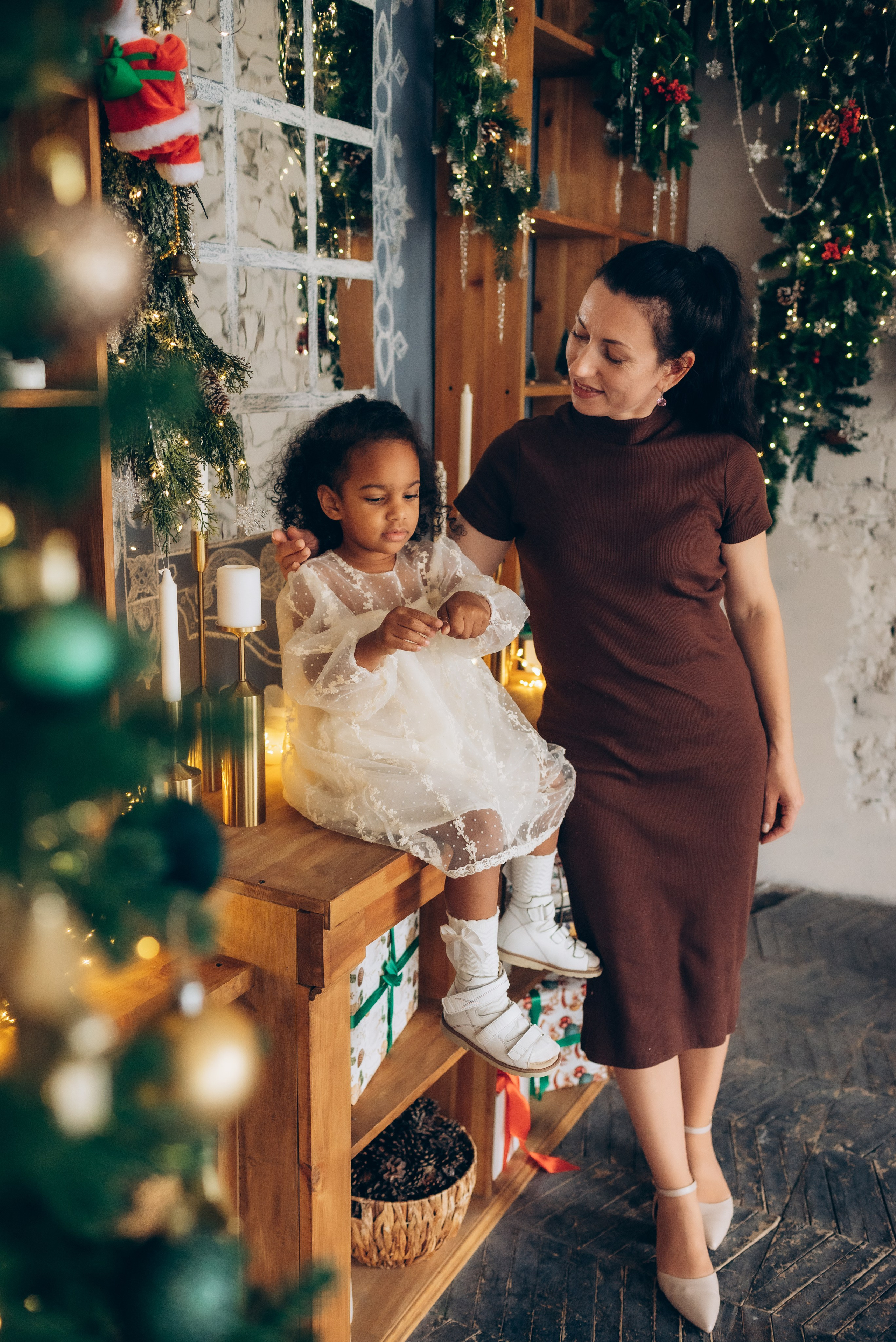 Новый год Наталья с дочкой. Семейный фотограф в Тюмени Ксения Мязитова